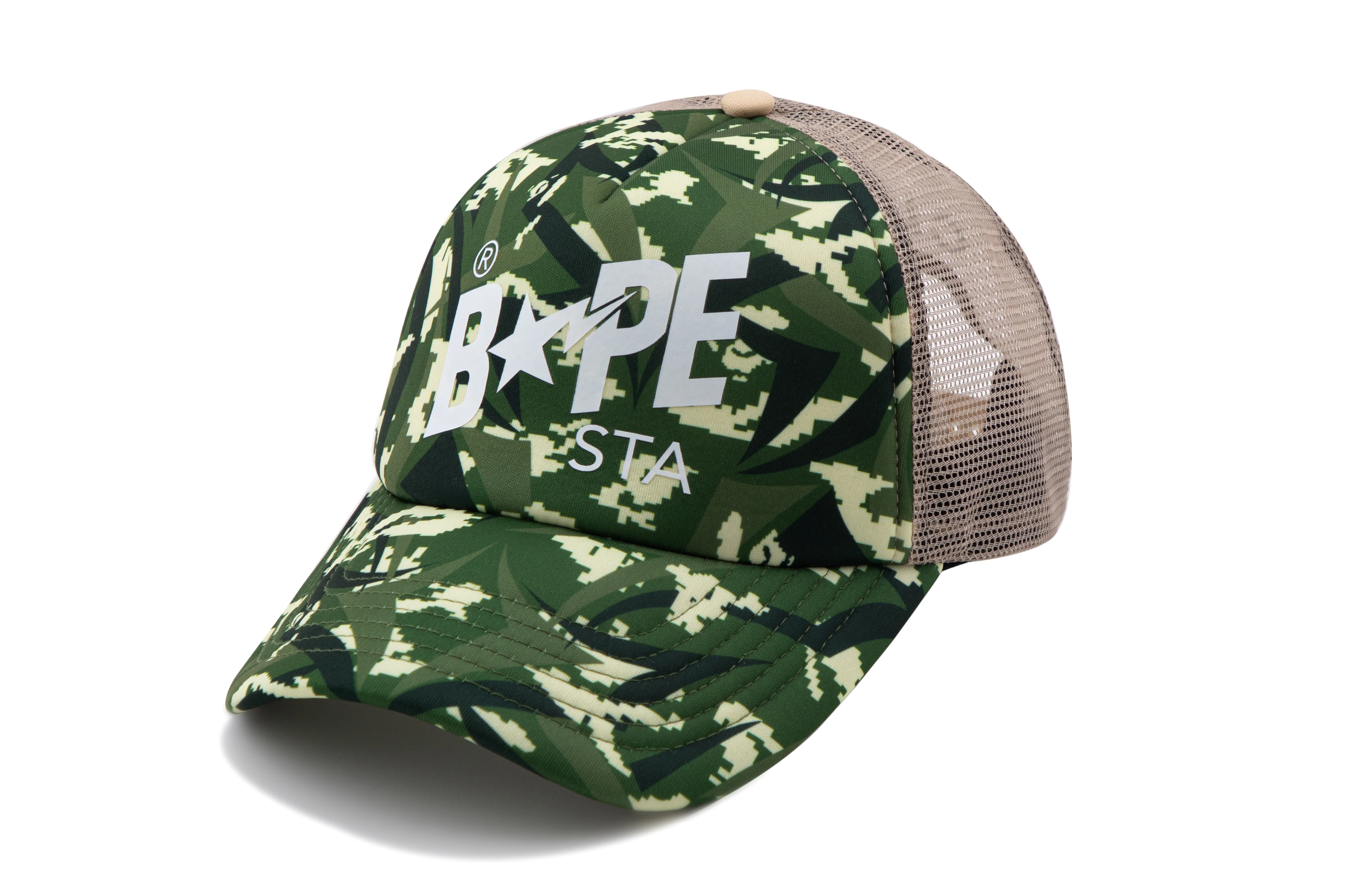 BAPE X CLOT EGRA CAMO TRUCKER CAP - Image 4