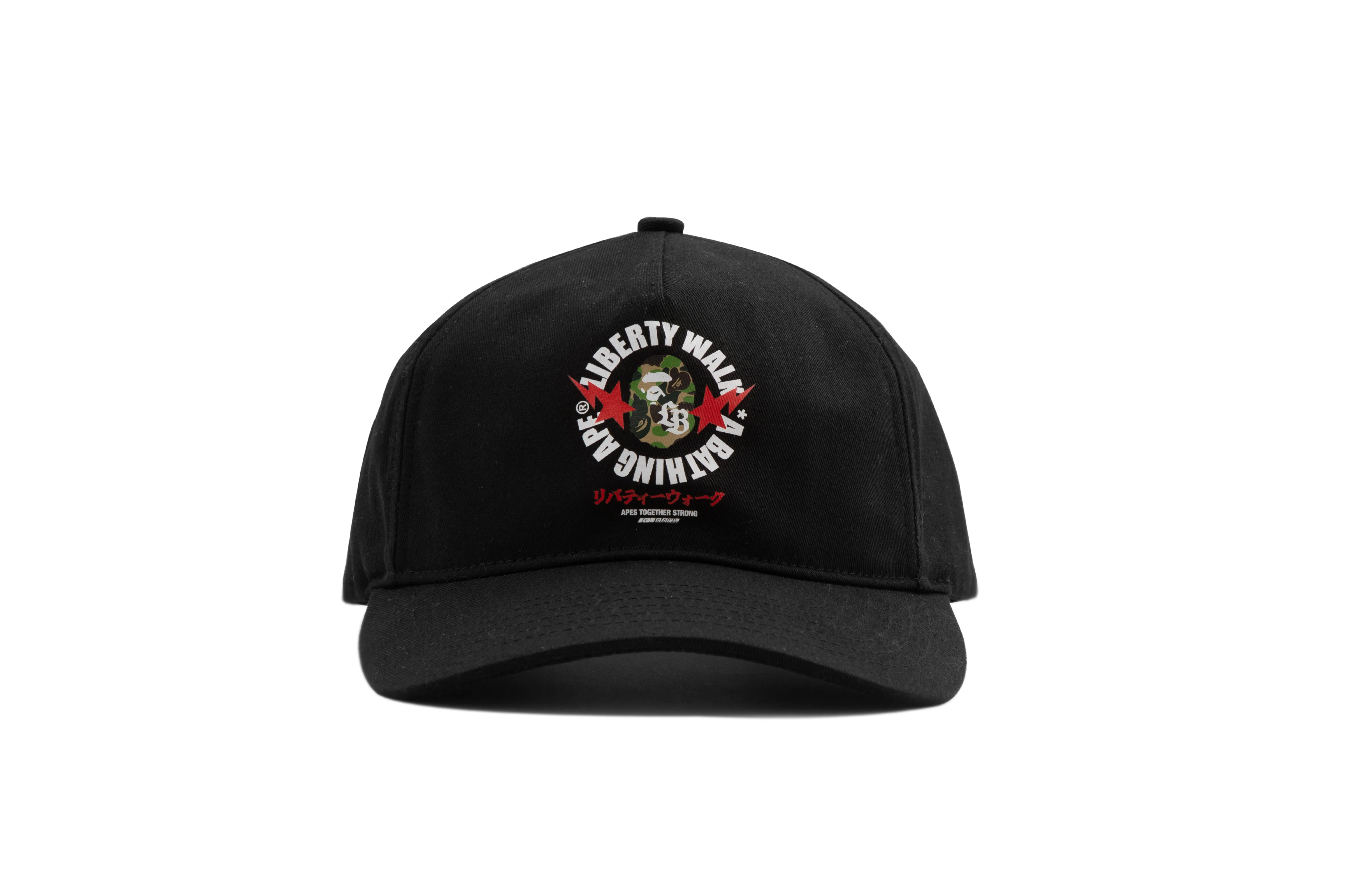 BAPE X LIBERTY WALK ABC CAMO APE HEAD COTTON TWILL CAP