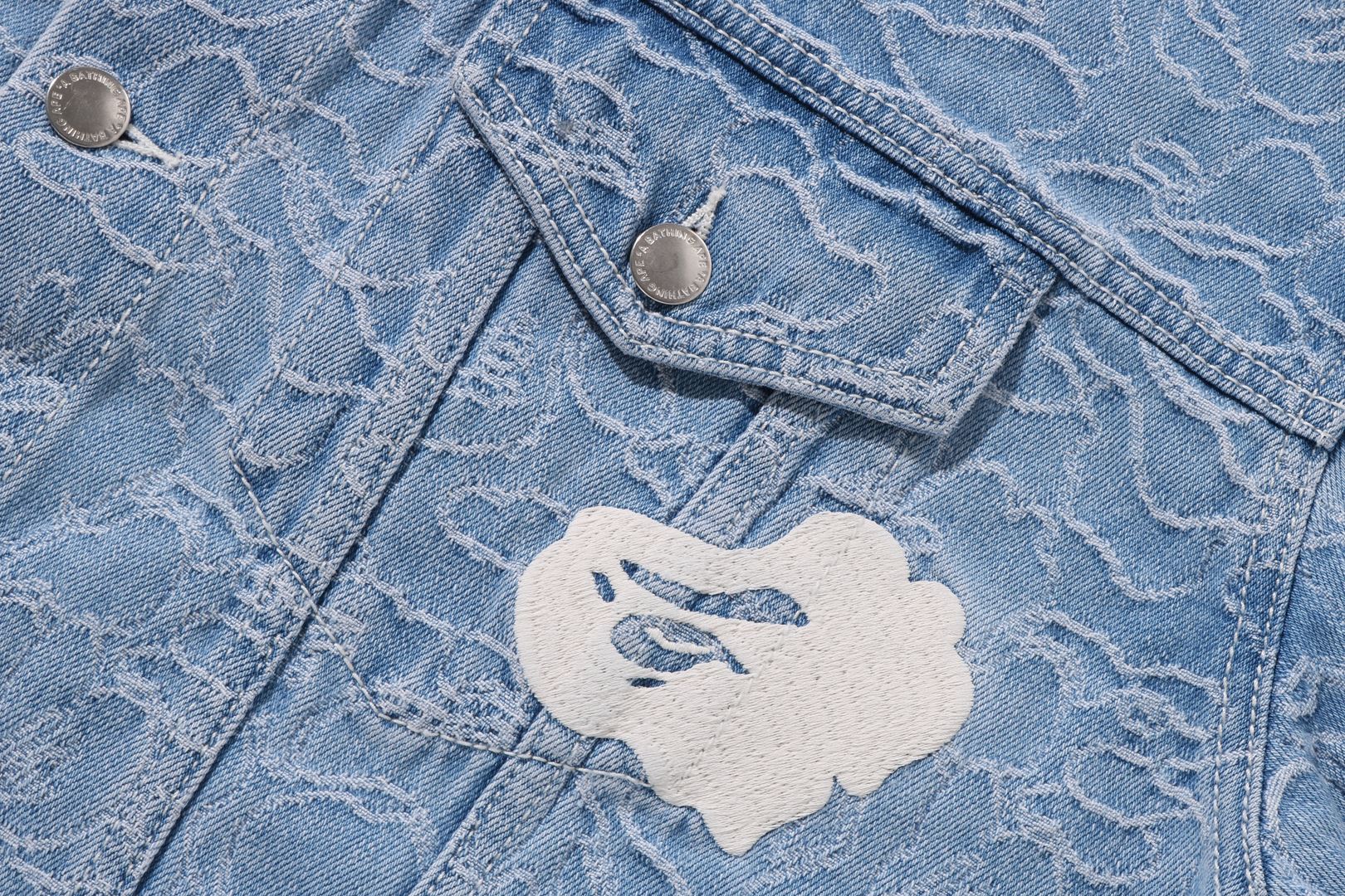 LINE CAMO DENIM JACKET MENS - Image 3
