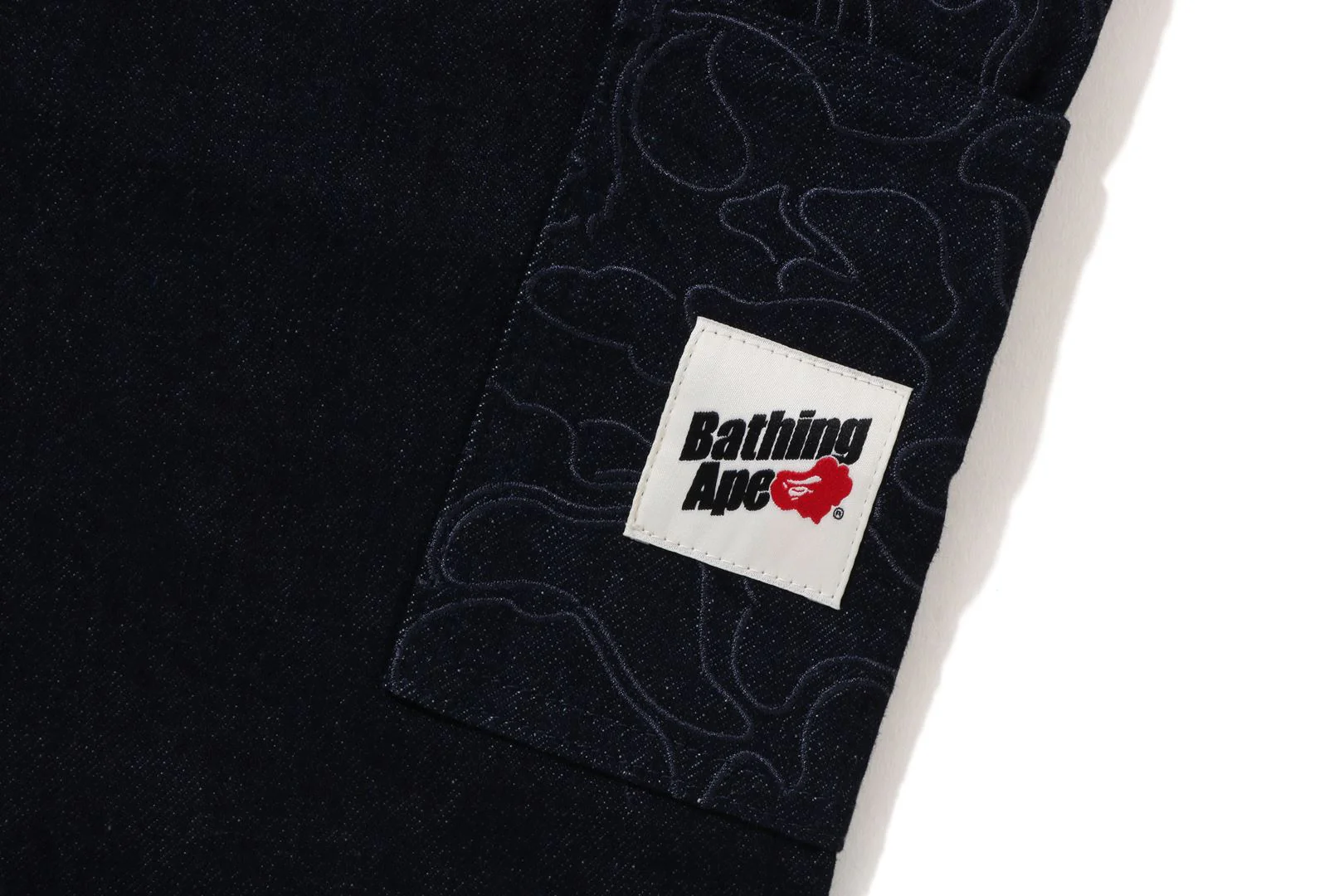 LINE CAMO PATCH DENIM DOUBLE KNEE WORK PANTS MENS - Image 4