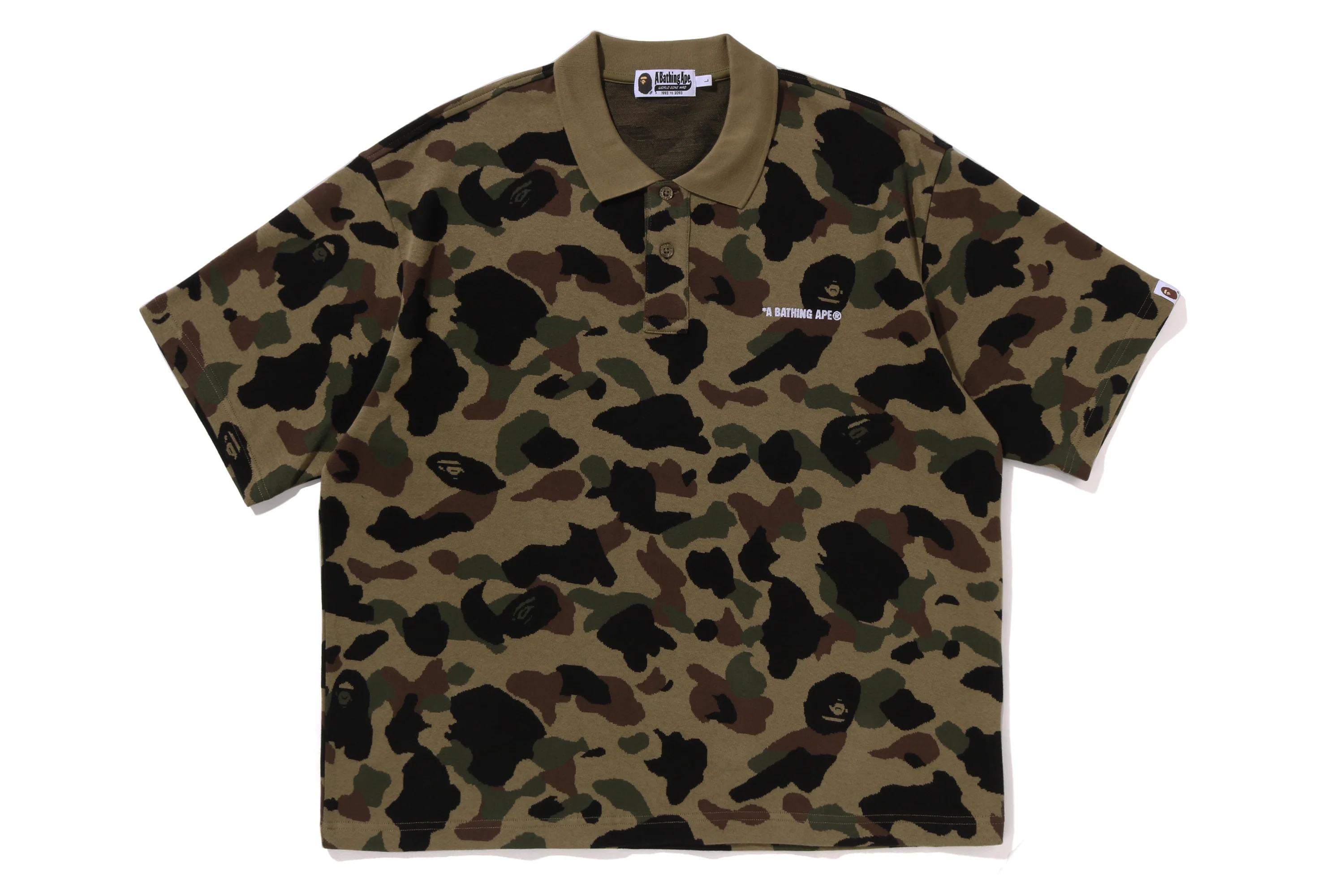 1ST CAMO JACQUARD LOGO RELAXED FIT POLO SHIRT