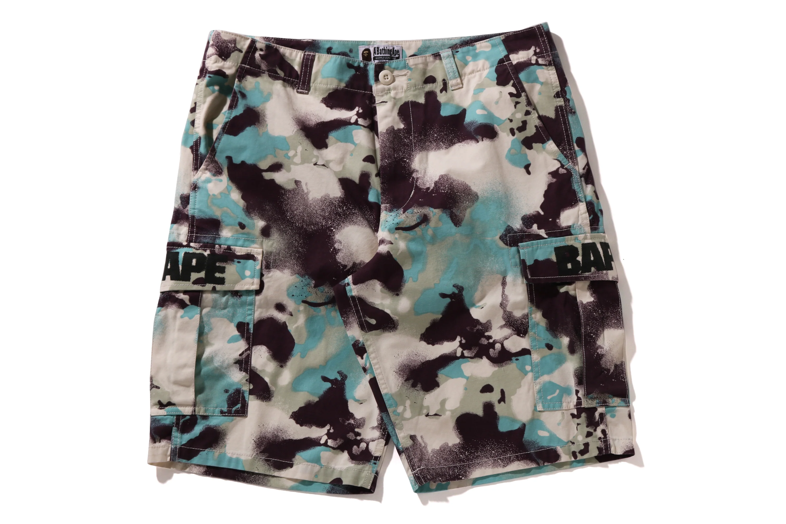 MAP CAMO REGULAR FIT CARGO SHORTS - Image 5