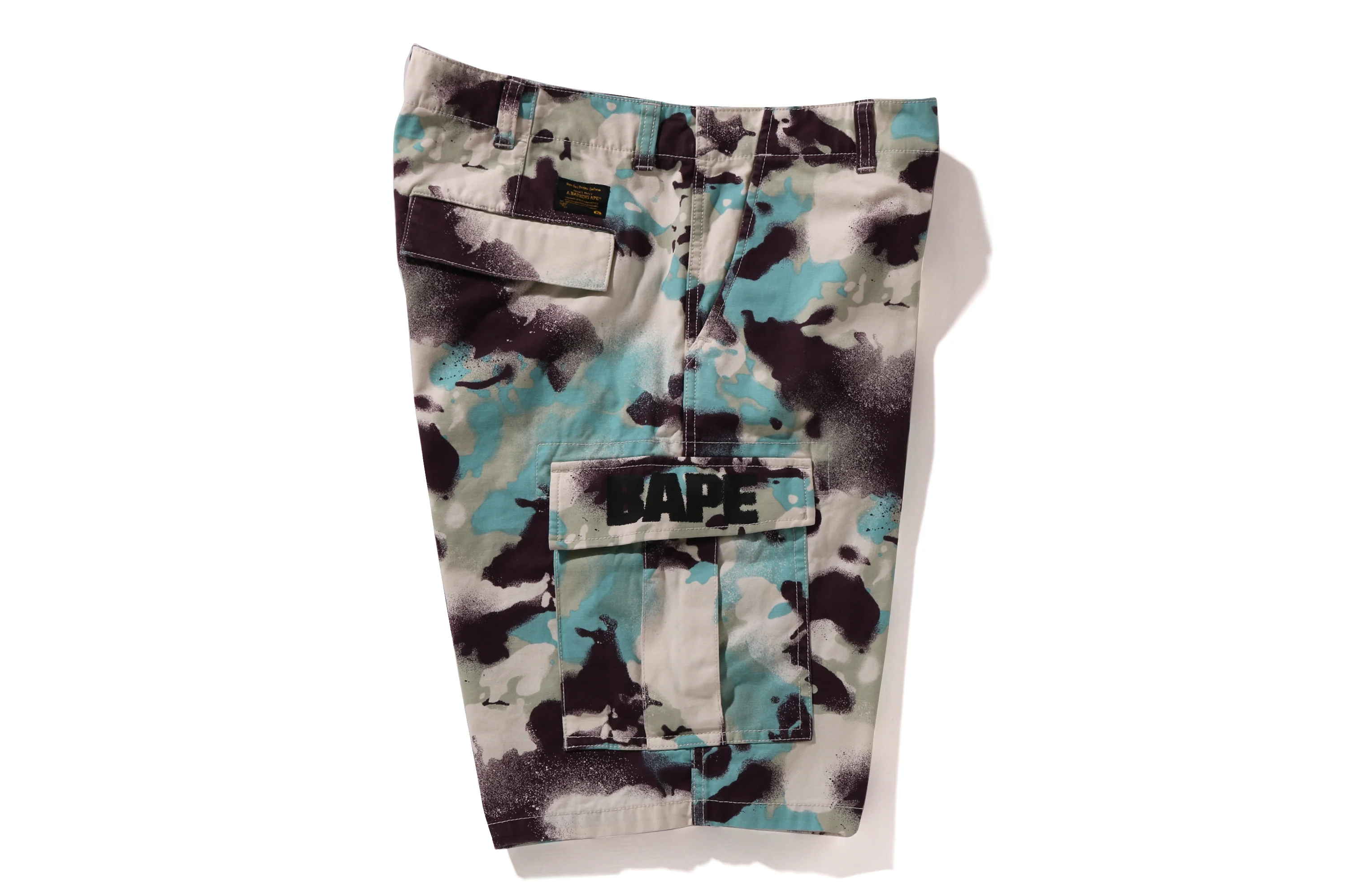 MAP CAMO REGULAR FIT CARGO SHORTS - Image 7