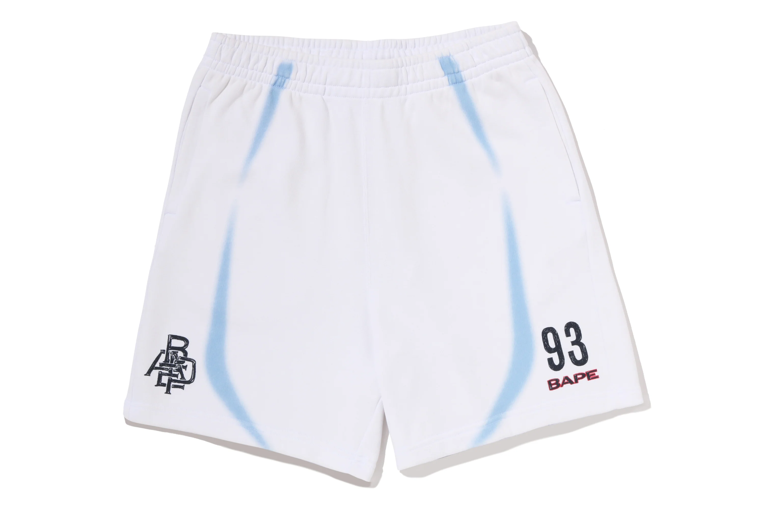 HEAVY WASH HAND DRAW FOOTBALL LOGO RELAXED FIT SWEAT SHORTS - Image 7