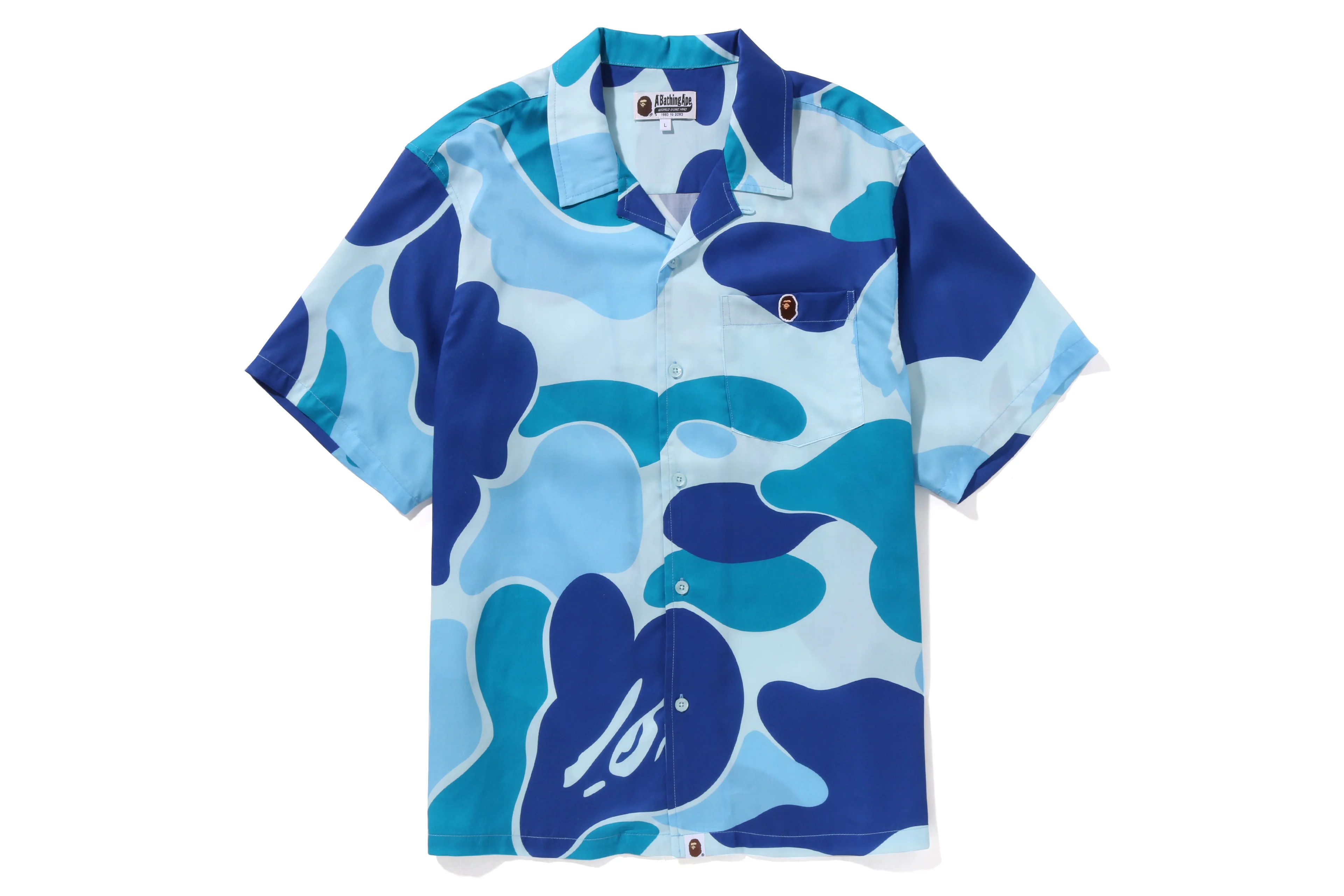 BAPE ABC CAMO OPEN COLLAR SHIRT MENS - Image 3