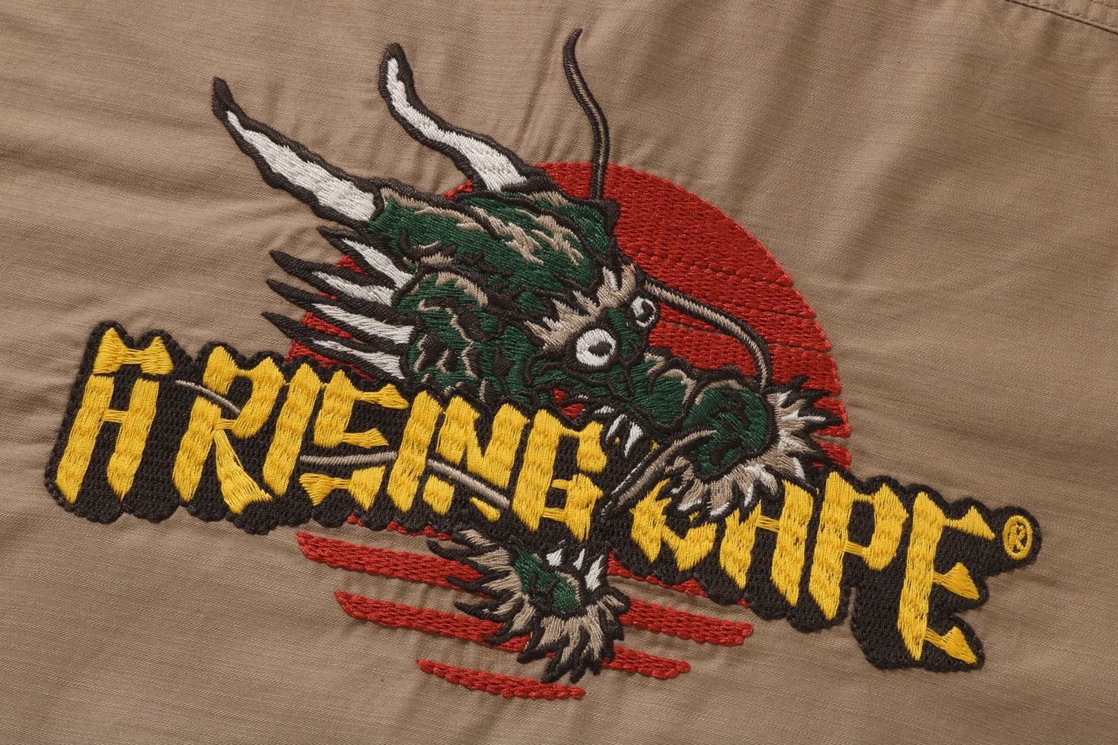 DRAGON EMBROIDERY OPEN COLLAR SHIRT MENS - Image 8