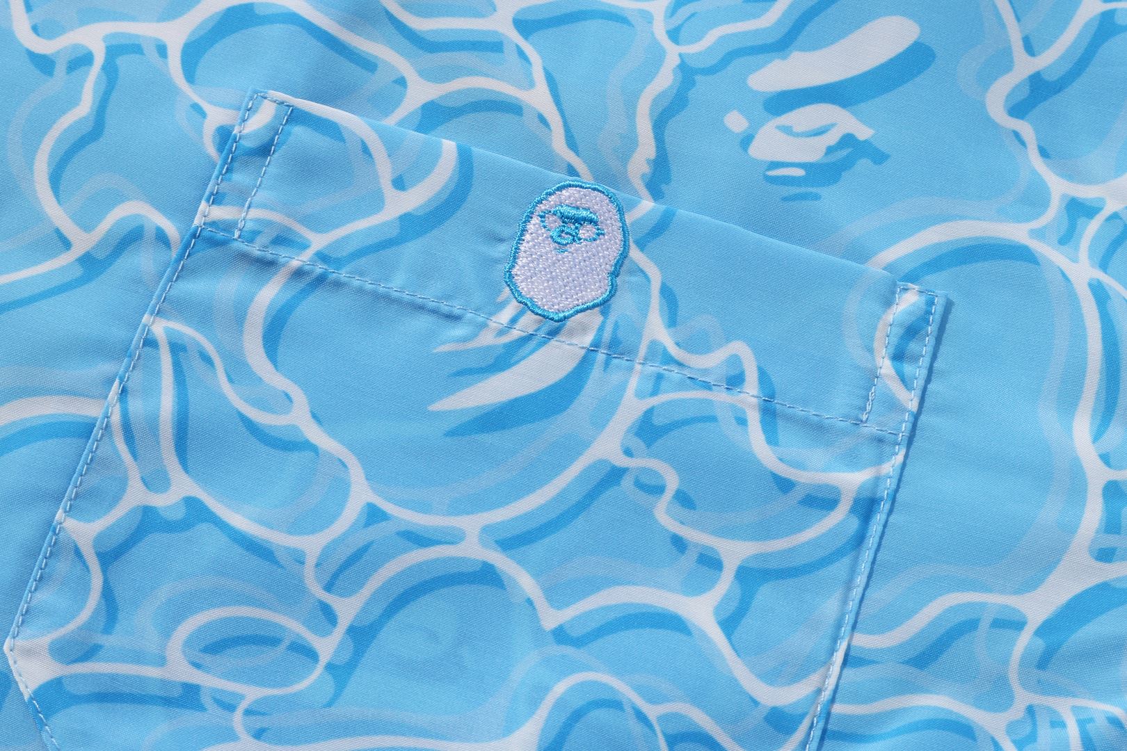 ABC SEA SURFACE CAMO OPEN COLLAR S/S SHIRT MENS - Image 3