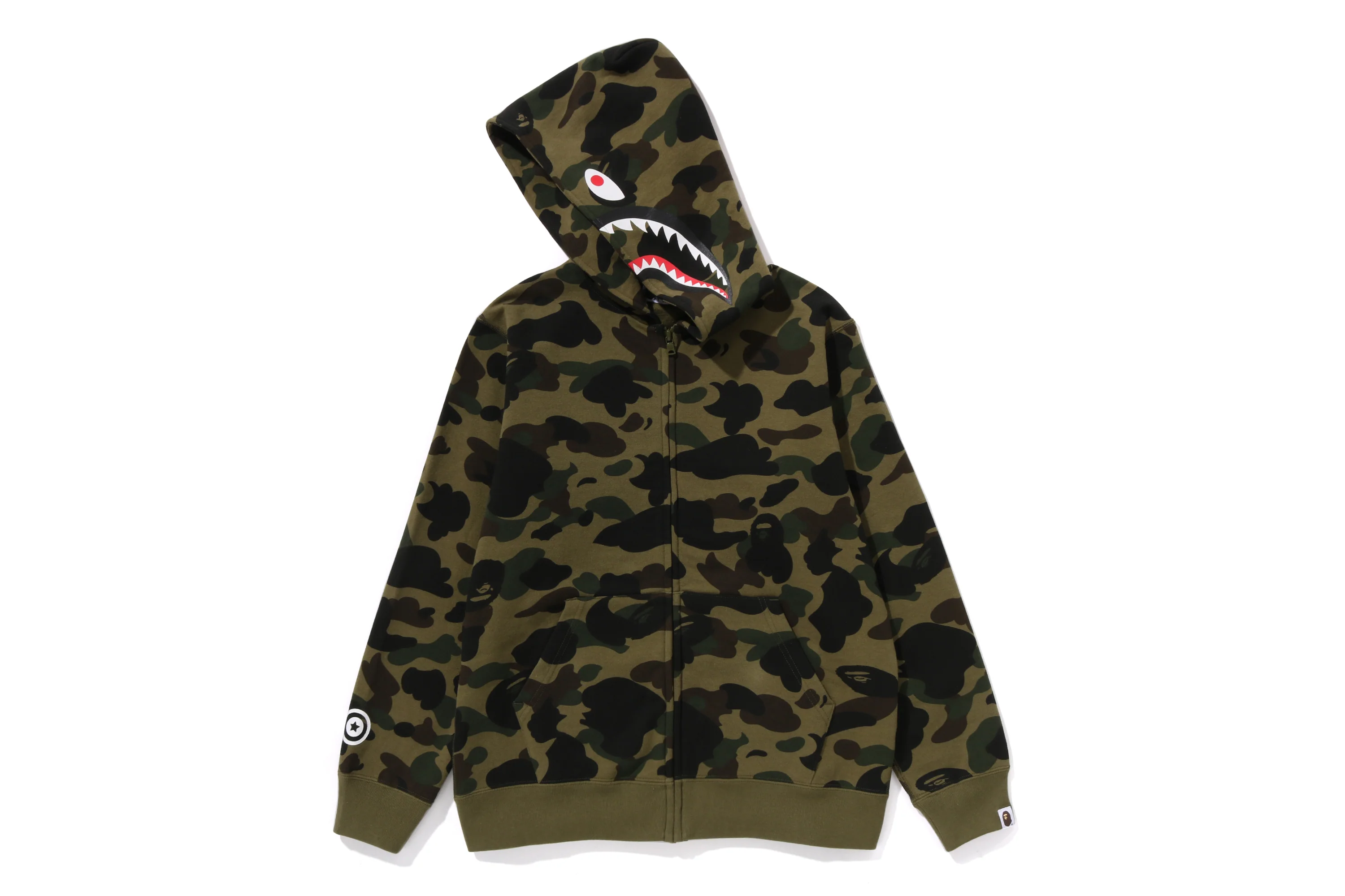 1ST CAMO PATCH PRINT SHARK ZIP HOODIE JR - Image 2