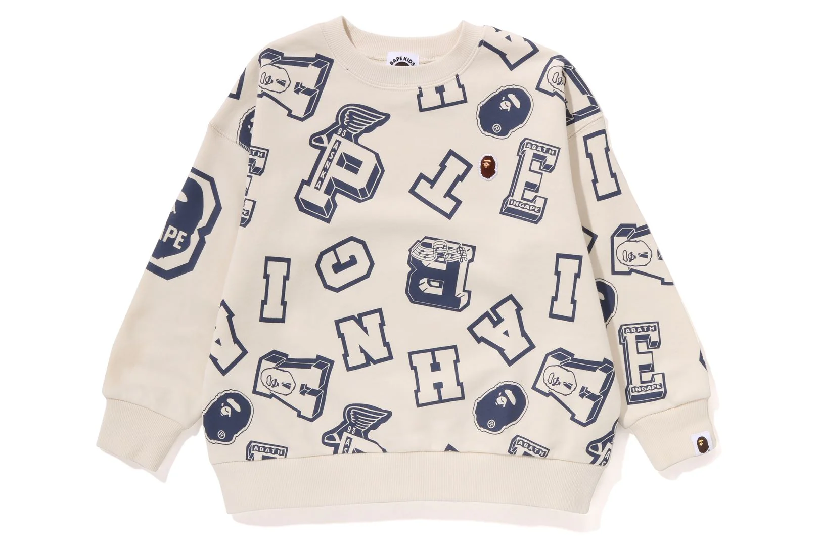 COLLEGE LOGO PATTERN LOOSE FIT CREWNECK KIDS - Image 5