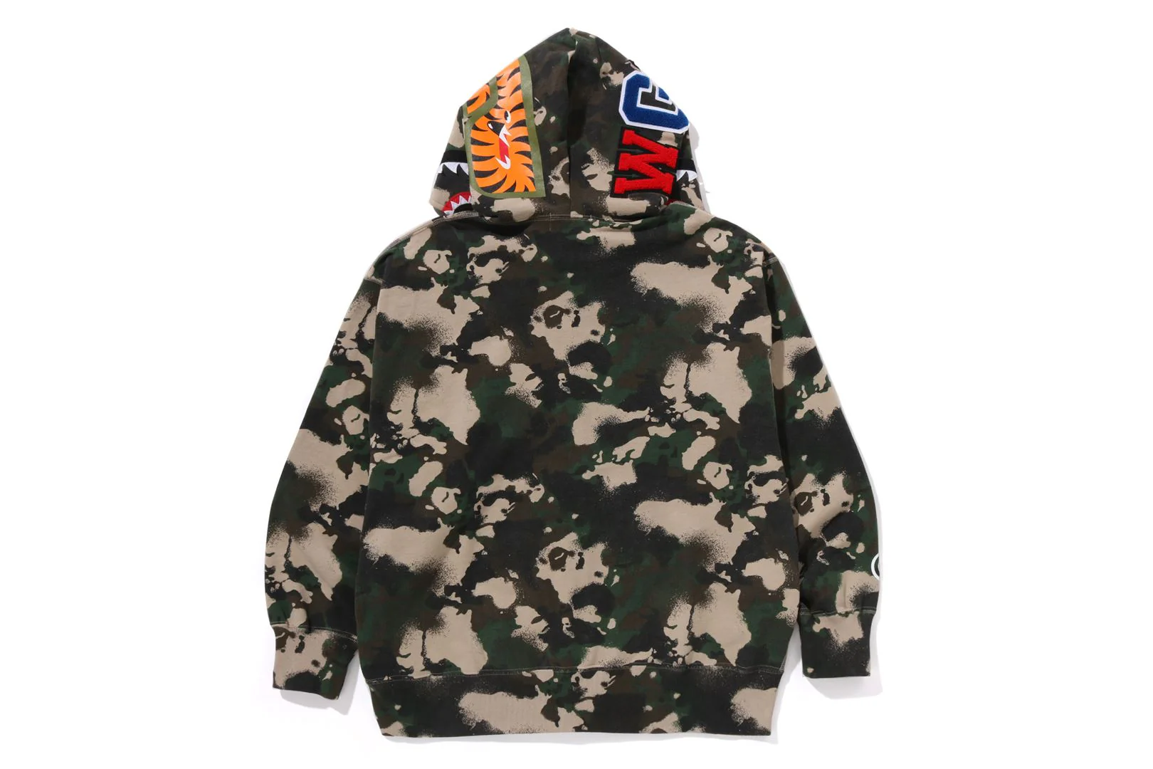 MAP CAMO SHARK RELAXED FIT FULL ZIP HOODIE MENS - Image 3
