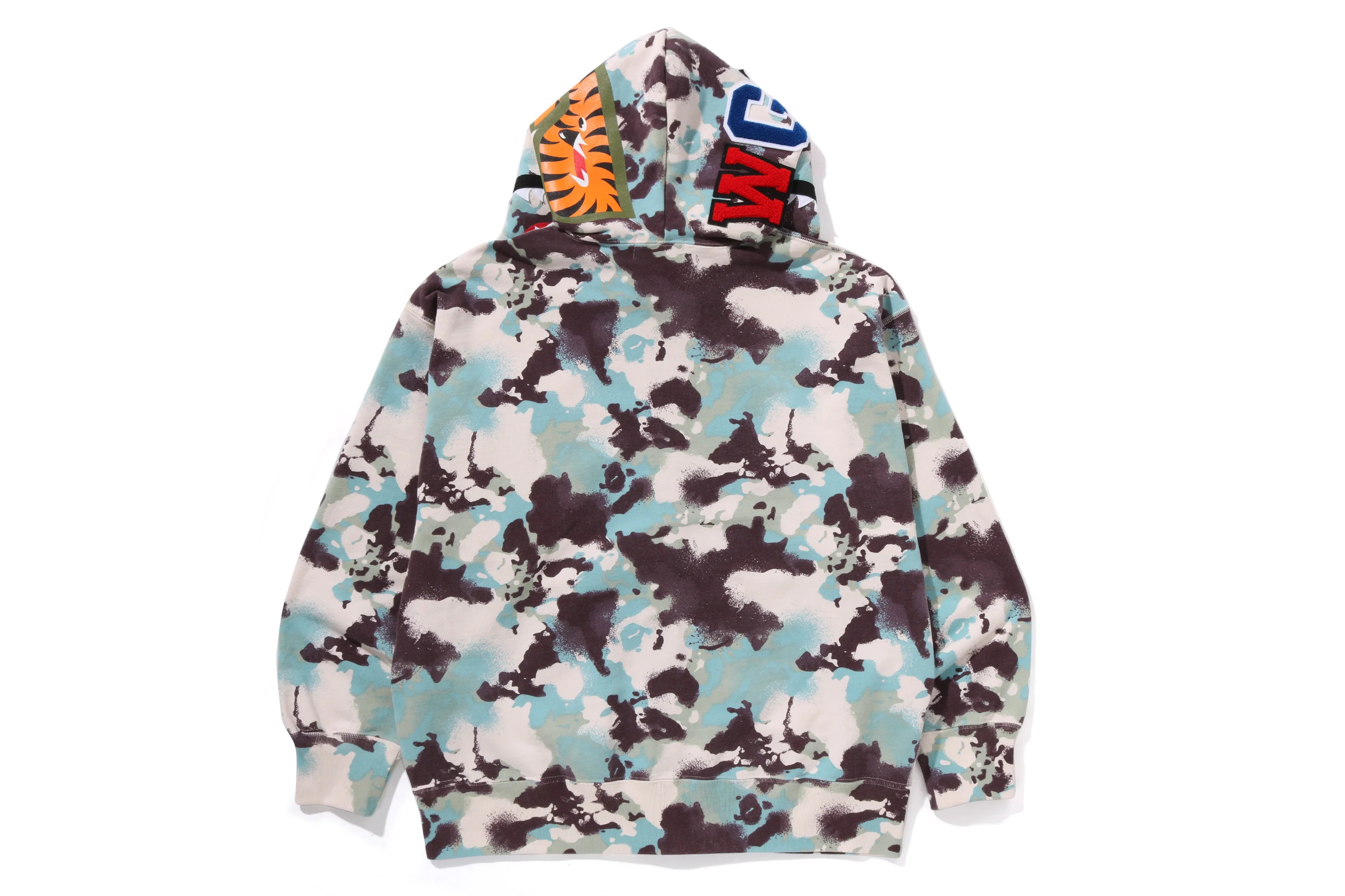 MAP CAMO SHARK RELAXED FIT FULL ZIP HOODIE MENS - Image 6