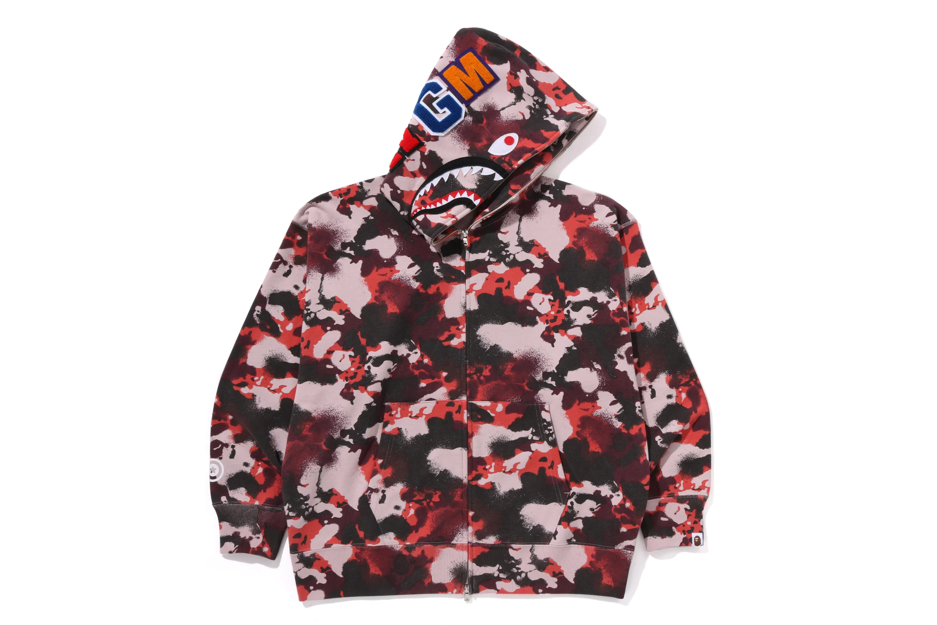 MAP CAMO SHARK RELAXED FIT FULL ZIP HOODIE MENS - Image 7