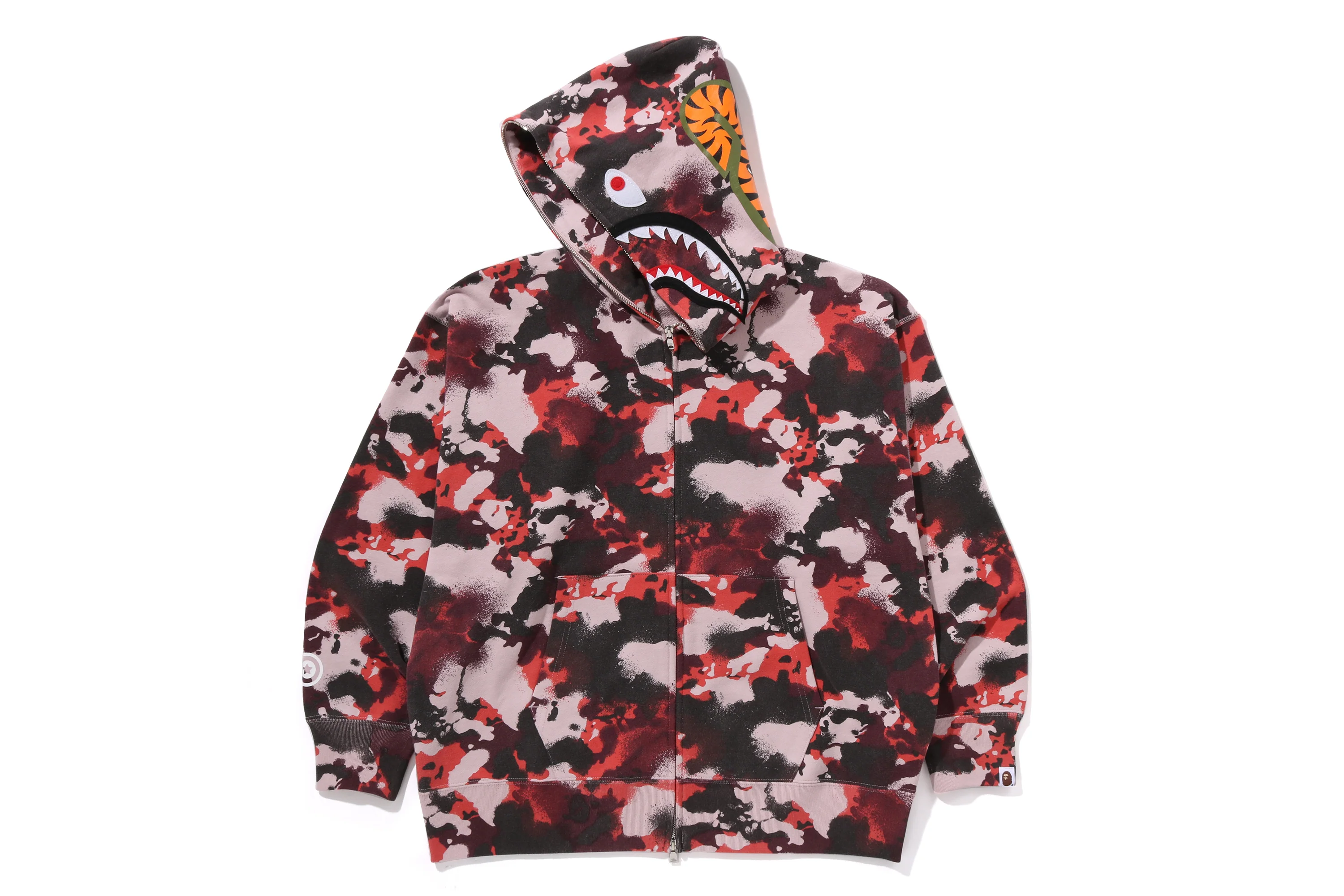 MAP CAMO SHARK RELAXED FIT FULL ZIP HOODIE MENS - Image 8