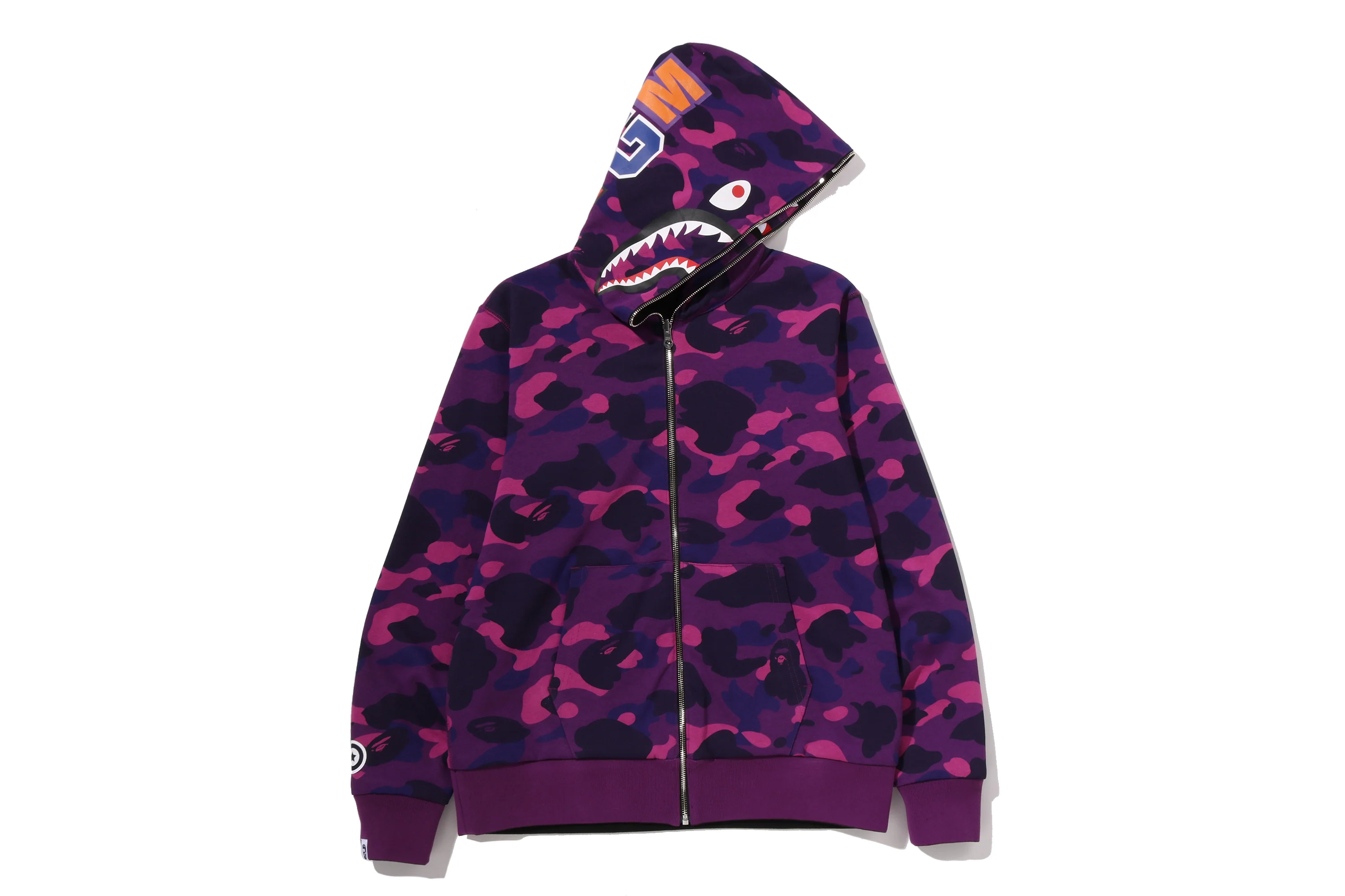COLOR CAMO REVERSIBLE SHARK FULL ZIP HOODIE - Image 19