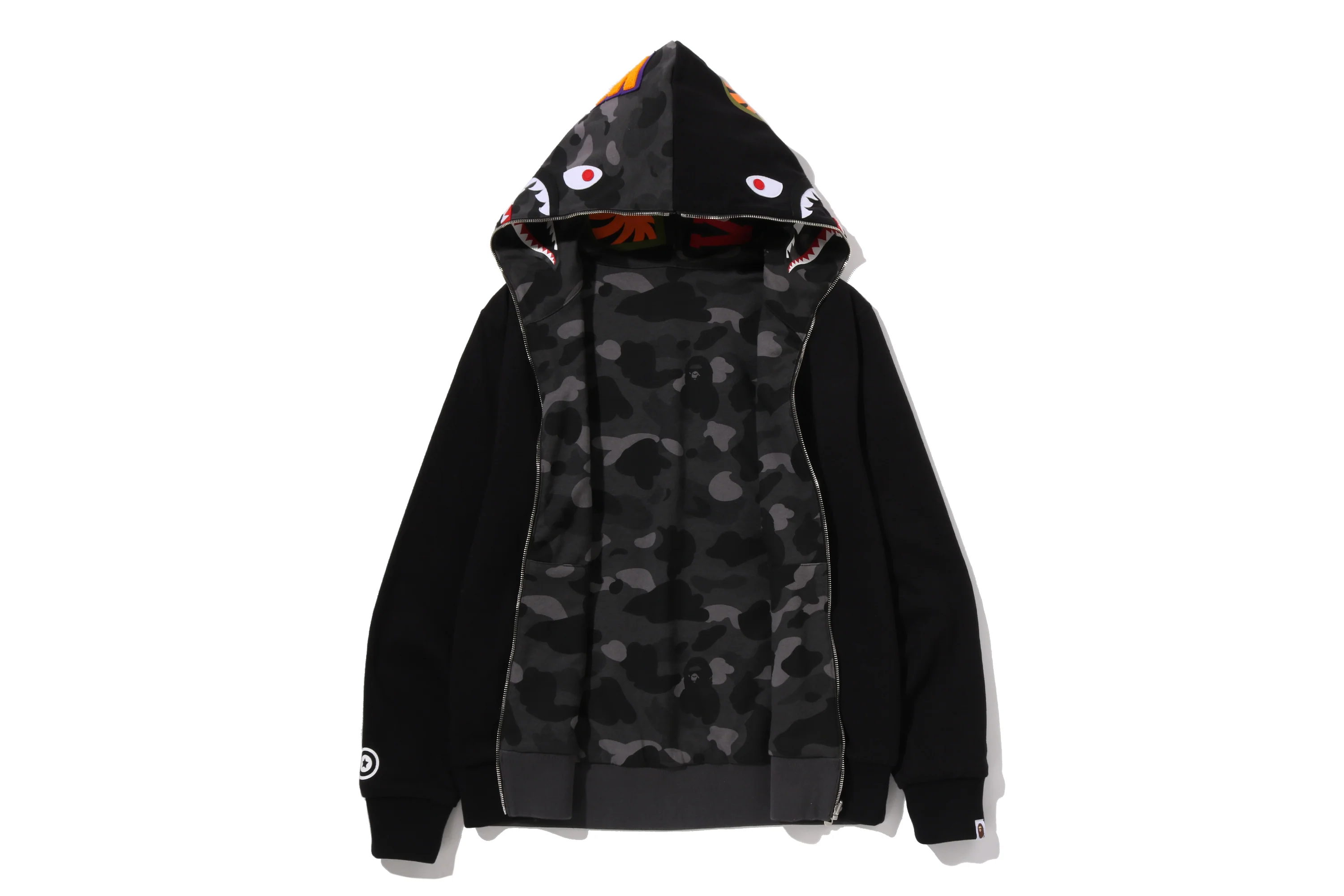 COLOR CAMO REVERSIBLE SHARK FULL ZIP HOODIE - Image 4