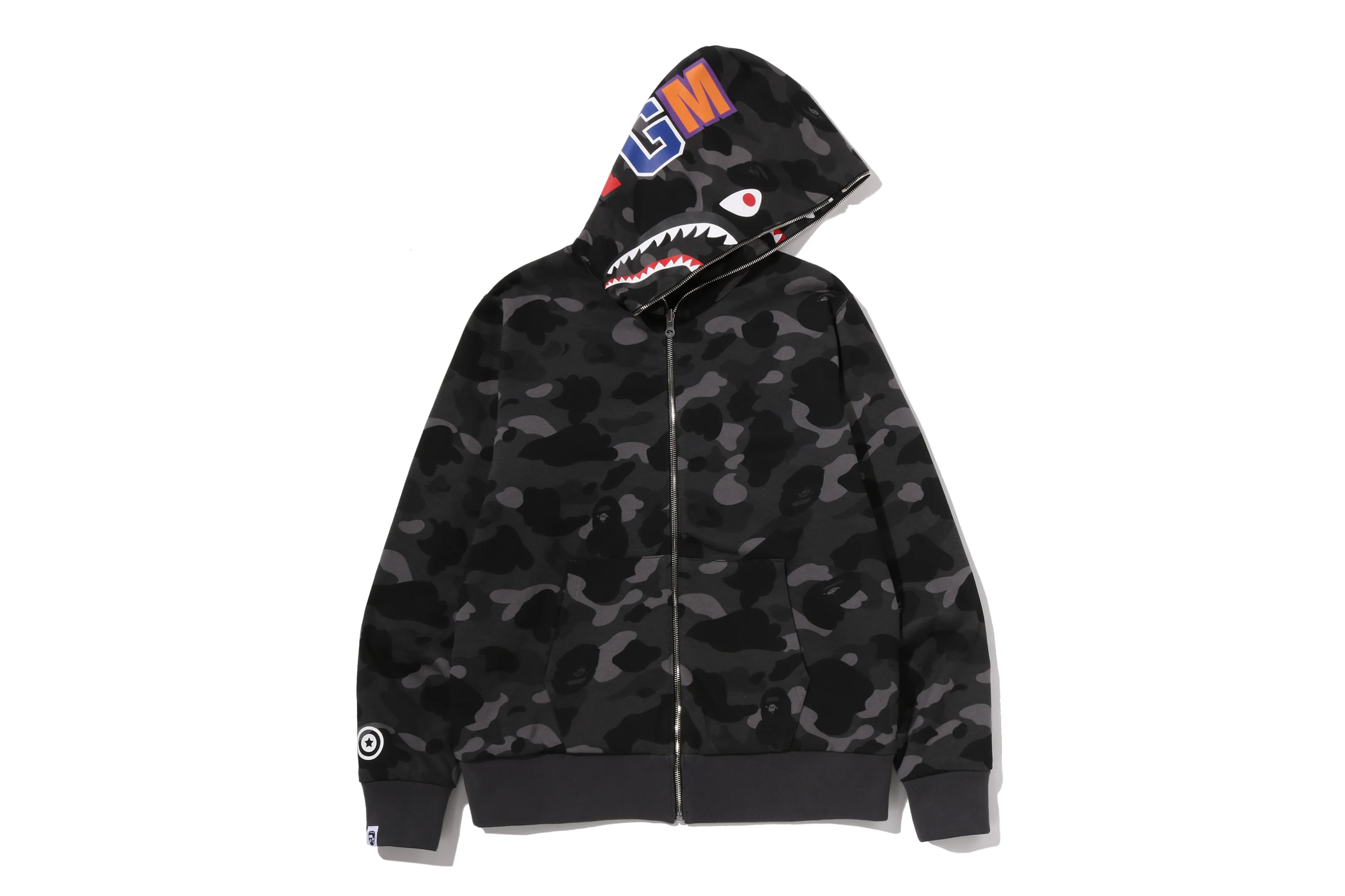 COLOR CAMO REVERSIBLE SHARK FULL ZIP HOODIE - Image 5