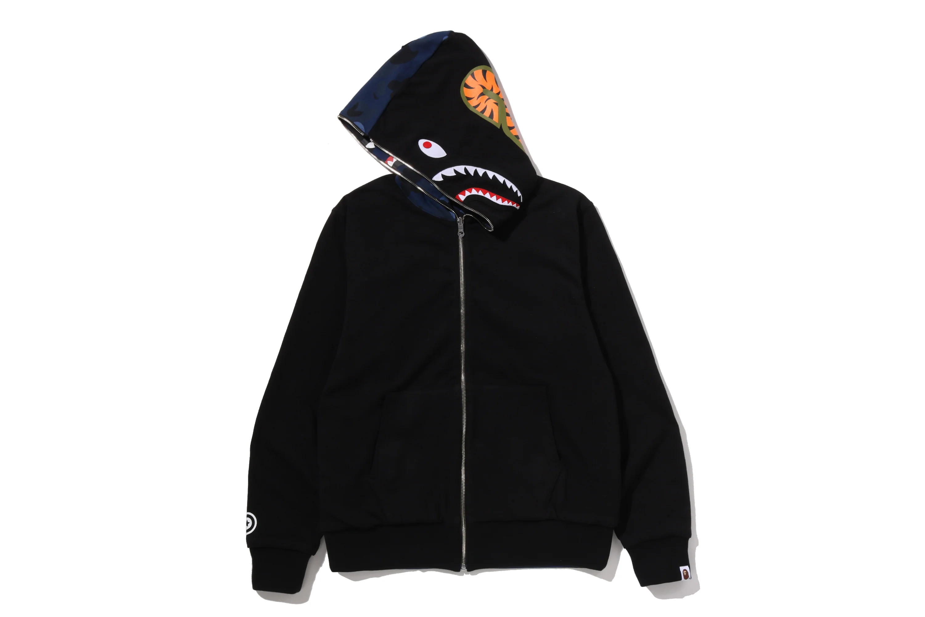 COLOR CAMO REVERSIBLE SHARK FULL ZIP HOODIE - Image 9