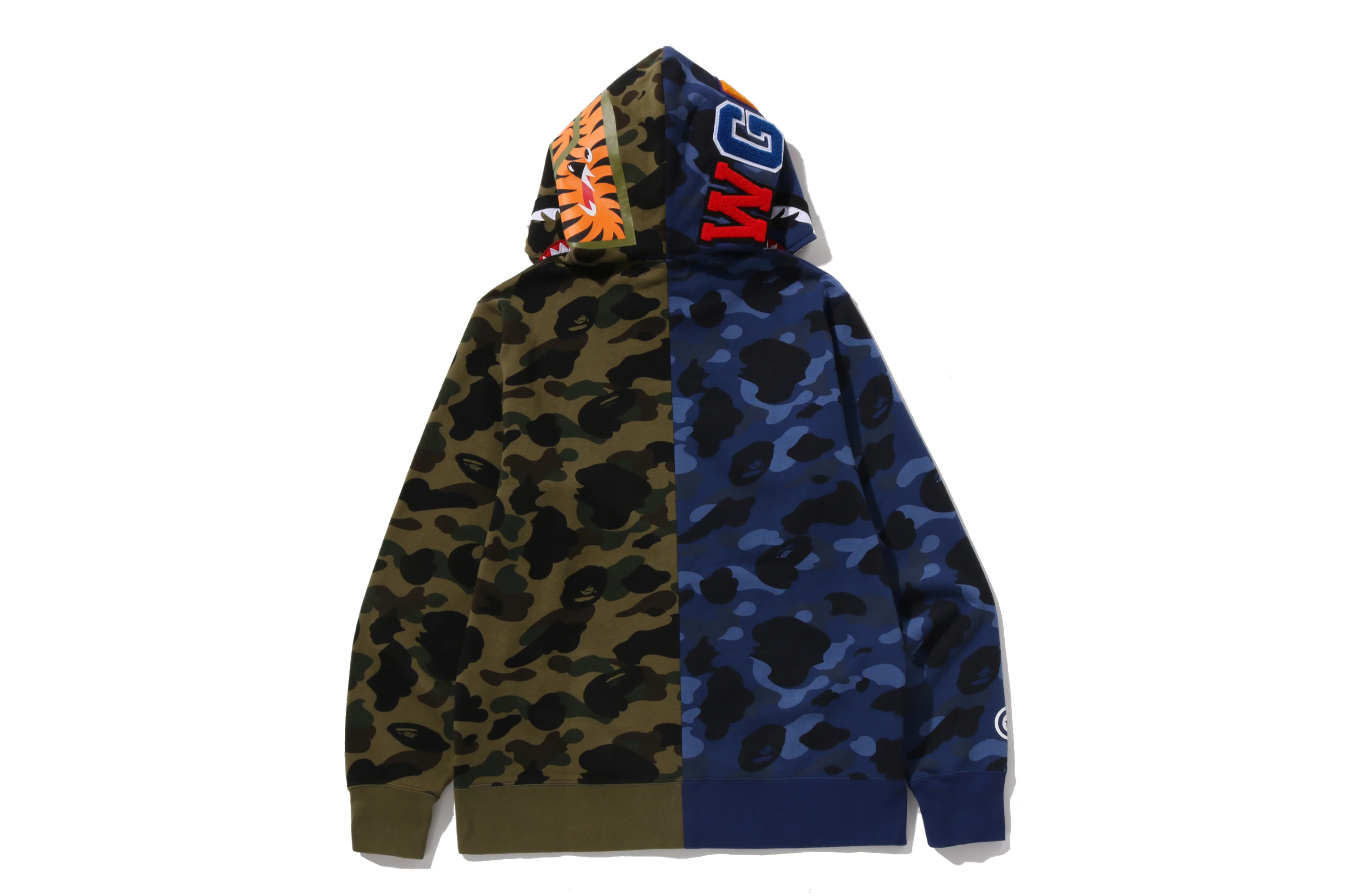 SPLIT CAMO SHARK FULL ZIP HOODIE - Image 4