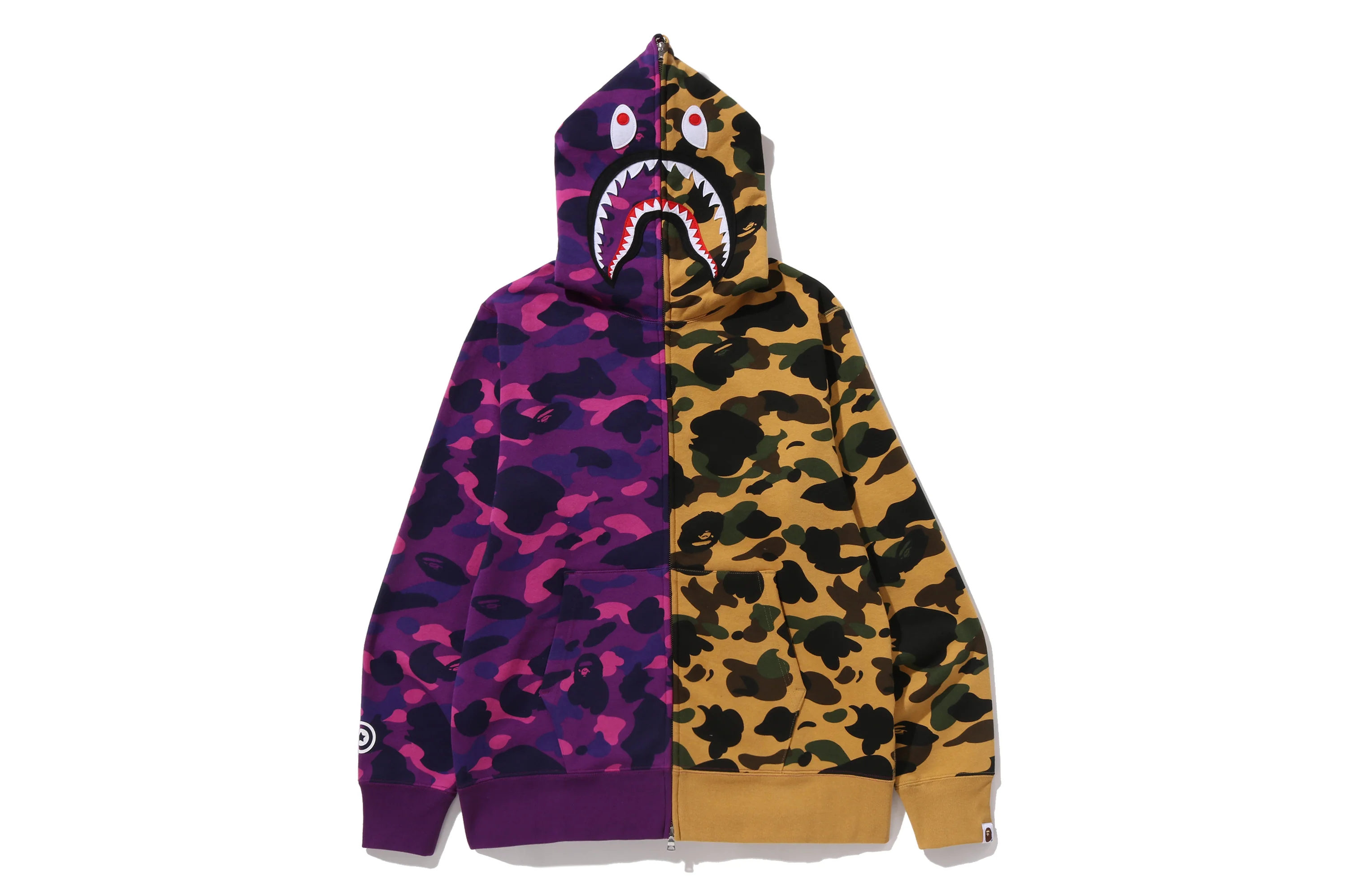 SPLIT CAMO SHARK FULL ZIP HOODIE - Image 6