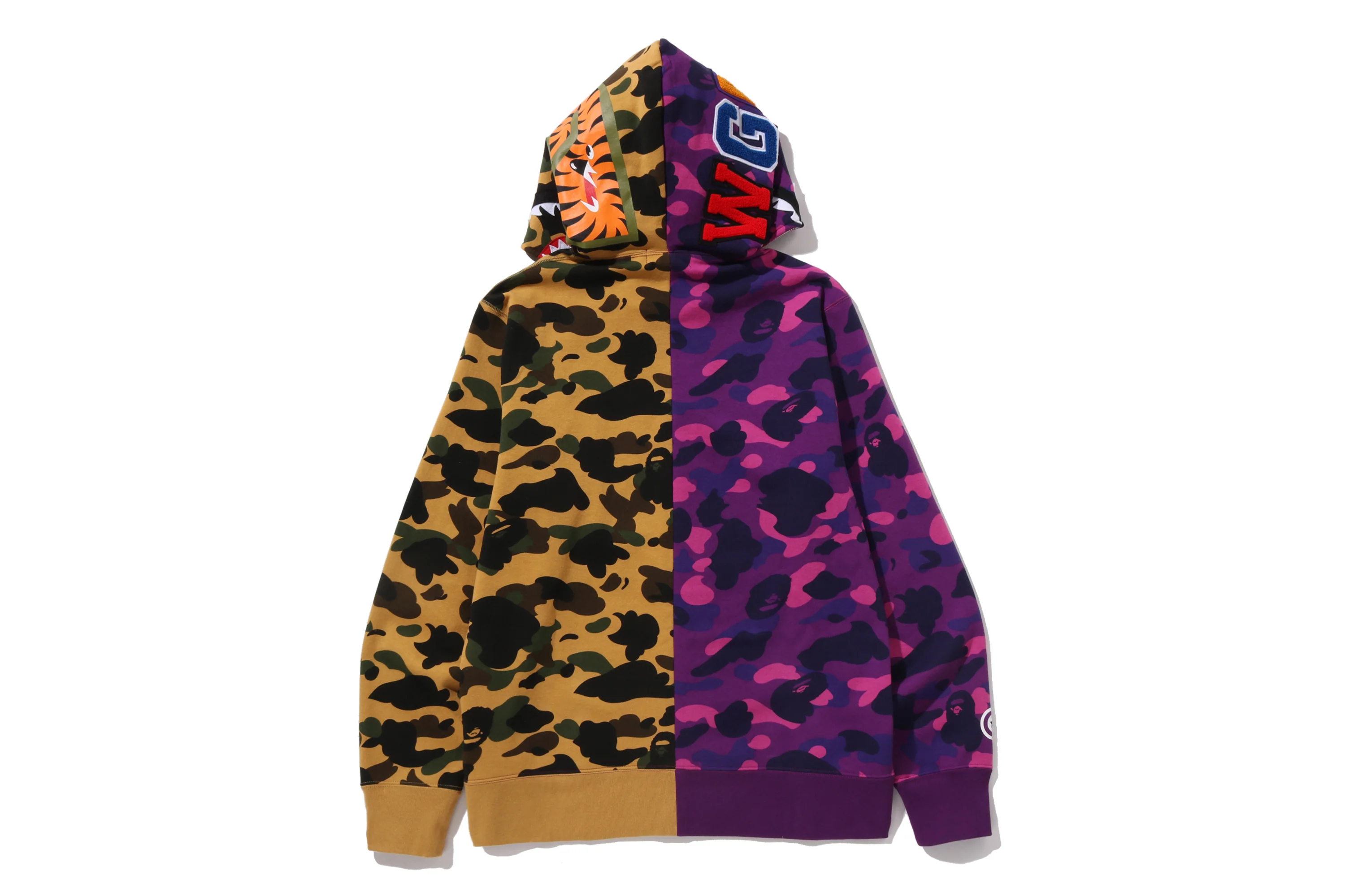 SPLIT CAMO SHARK FULL ZIP HOODIE - Image 8
