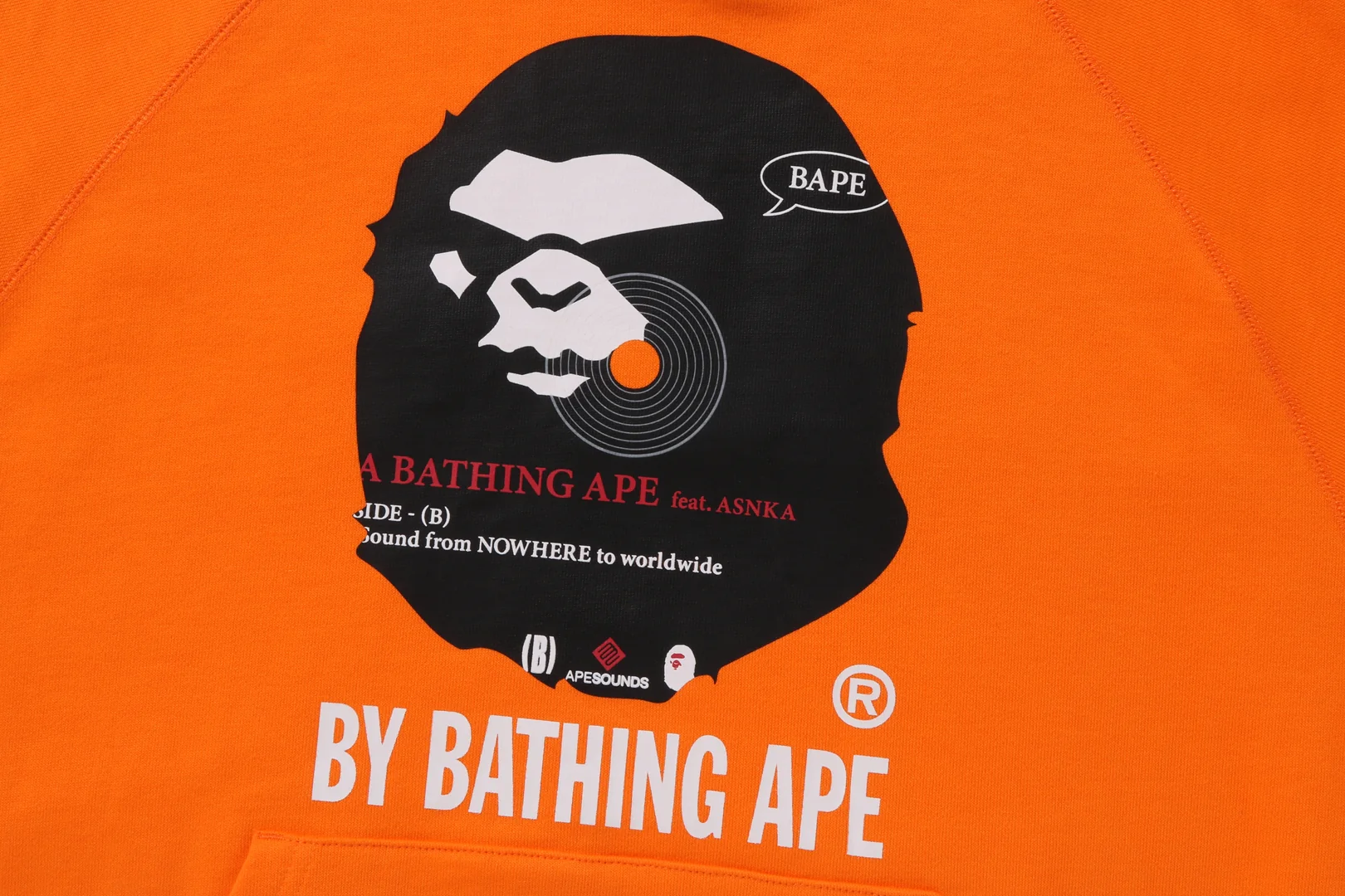 (B)Y BATHING APE PULLOVER HOODIE RELAXED FIT MENS - Image 7