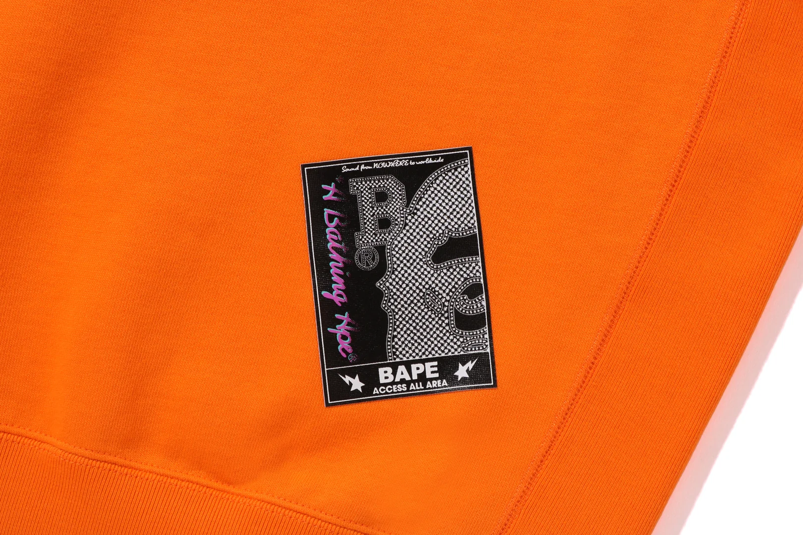(B)Y BATHING APE PULLOVER HOODIE RELAXED FIT MENS - Image 8