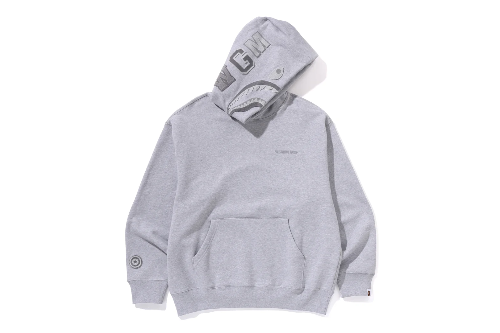SHARK LOGO RELAXED FIT PULLOVER HOODIE MENS - Image 7