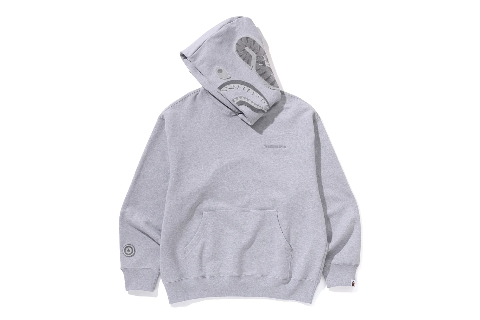 SHARK LOGO RELAXED FIT PULLOVER HOODIE MENS - Image 8