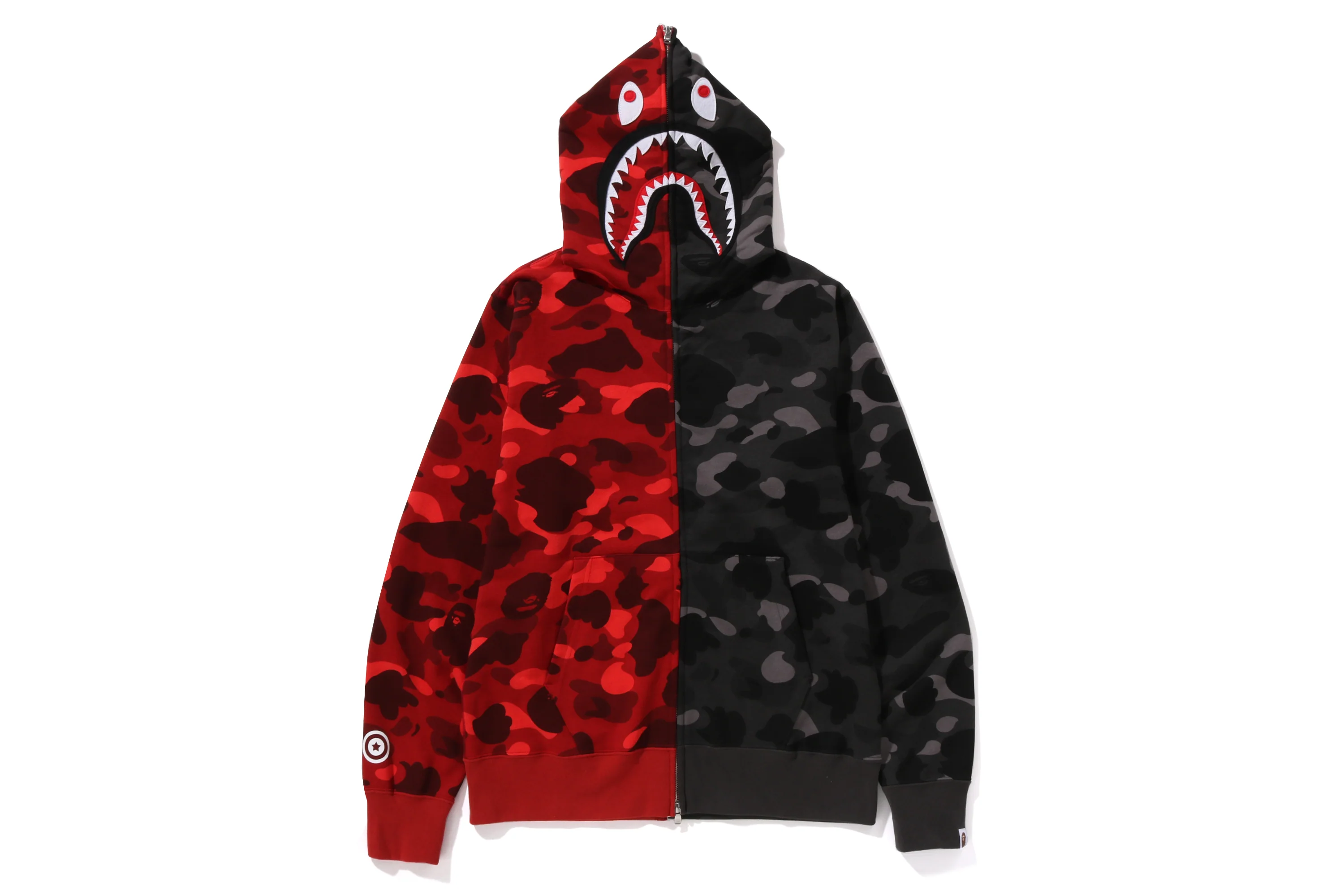 COLOR CAMO SEPARATE SHARK FULL ZIP HOODIE MENS - Image 11