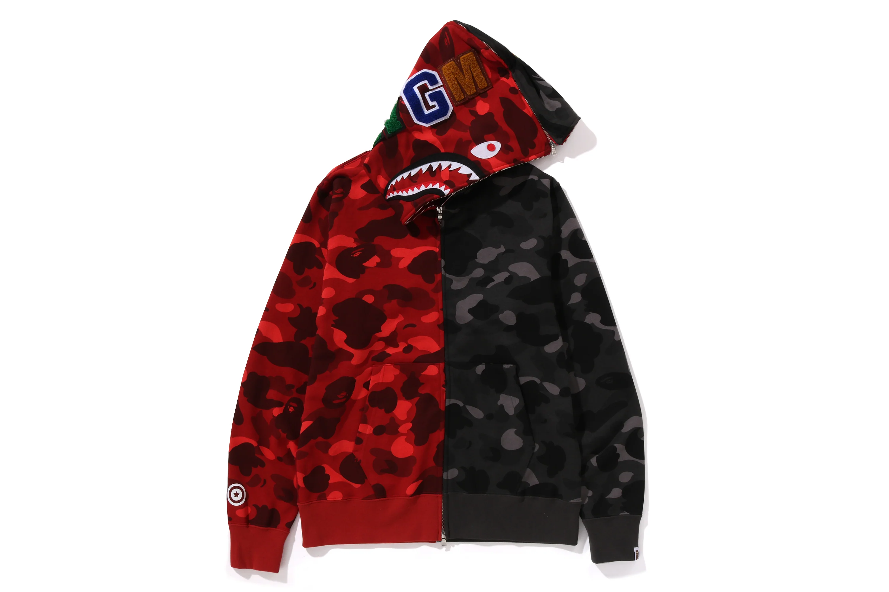 COLOR CAMO SEPARATE SHARK FULL ZIP HOODIE MENS - Image 12