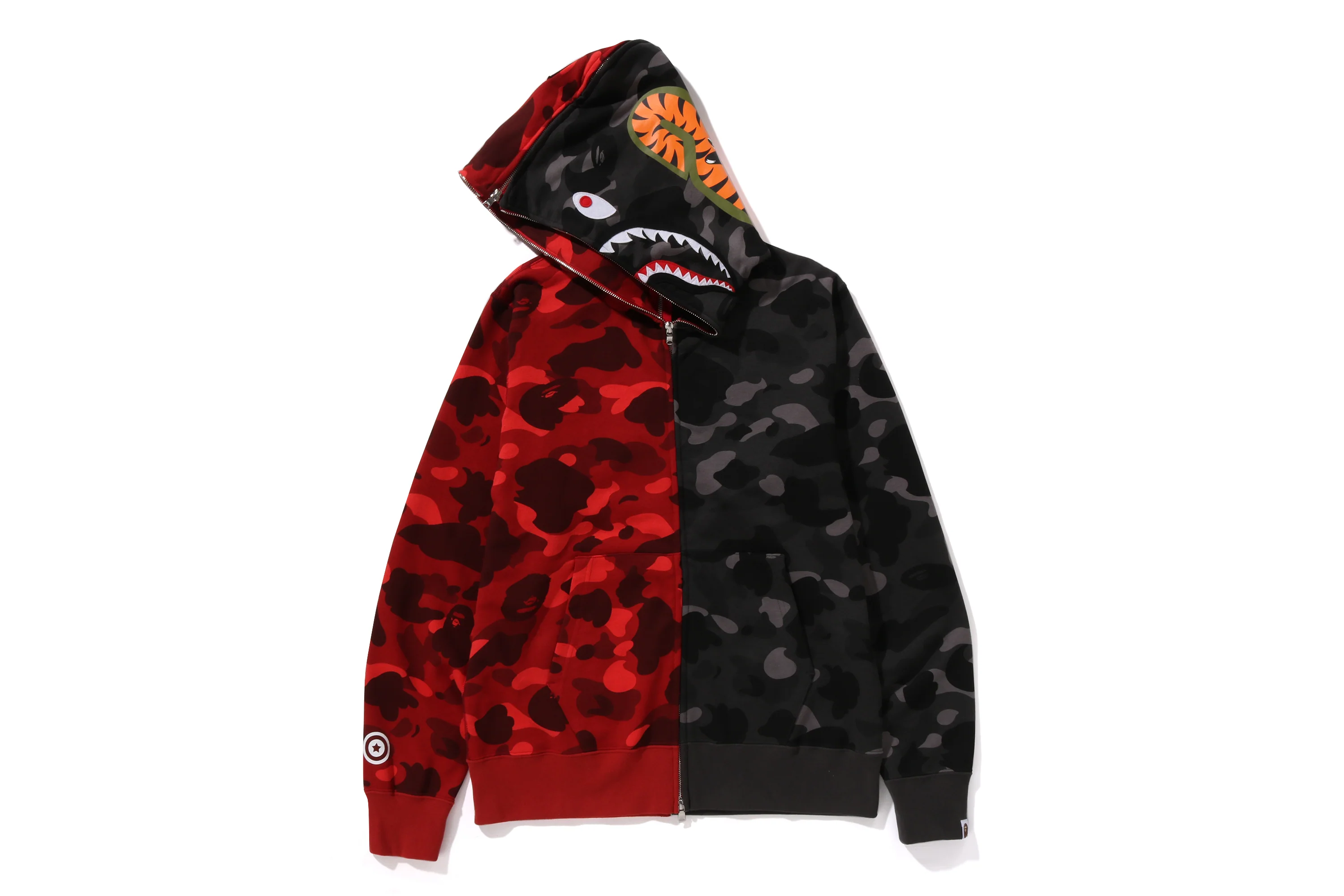 COLOR CAMO SEPARATE SHARK FULL ZIP HOODIE MENS - Image 13