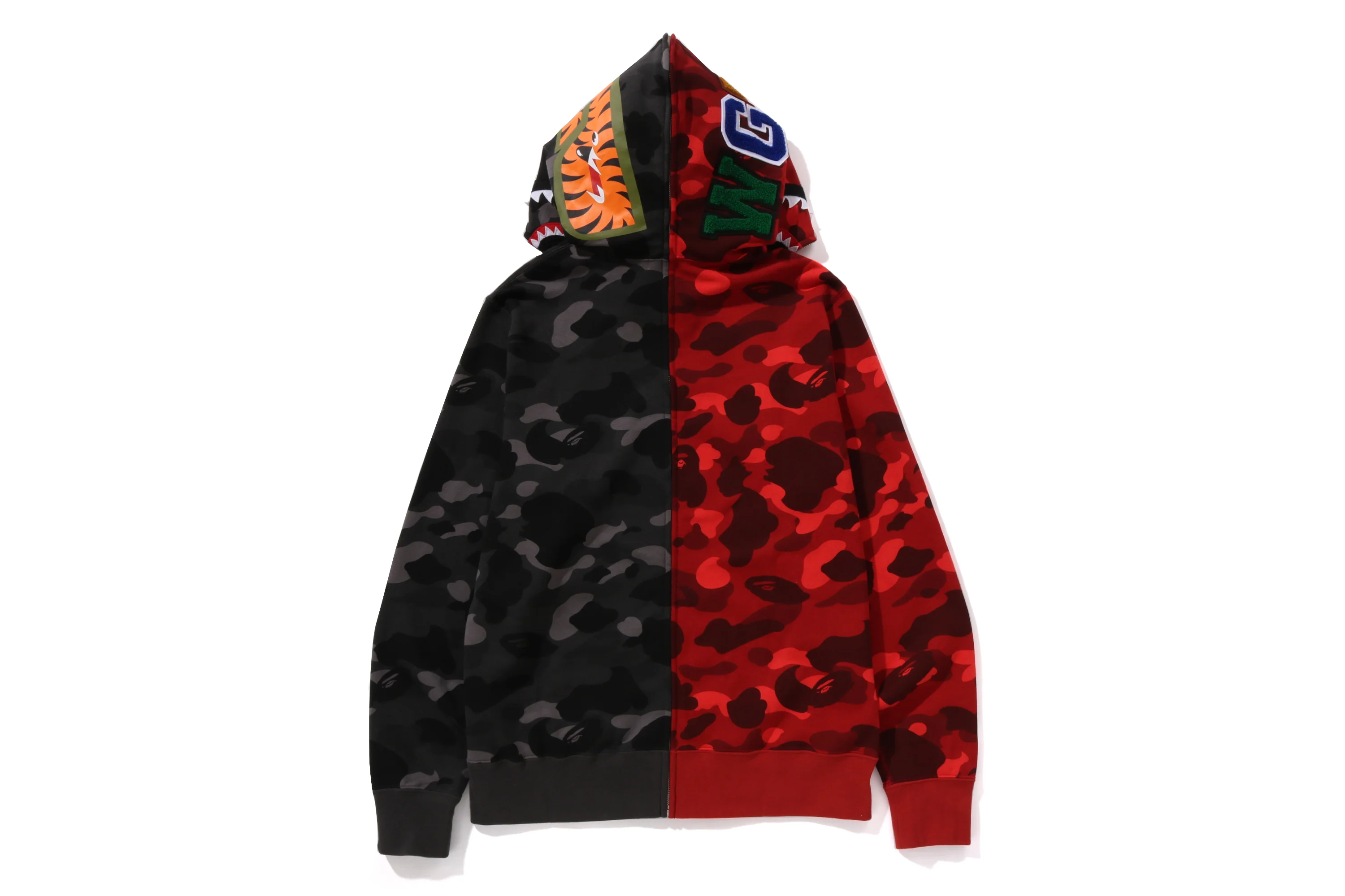 COLOR CAMO SEPARATE SHARK FULL ZIP HOODIE MENS - Image 14