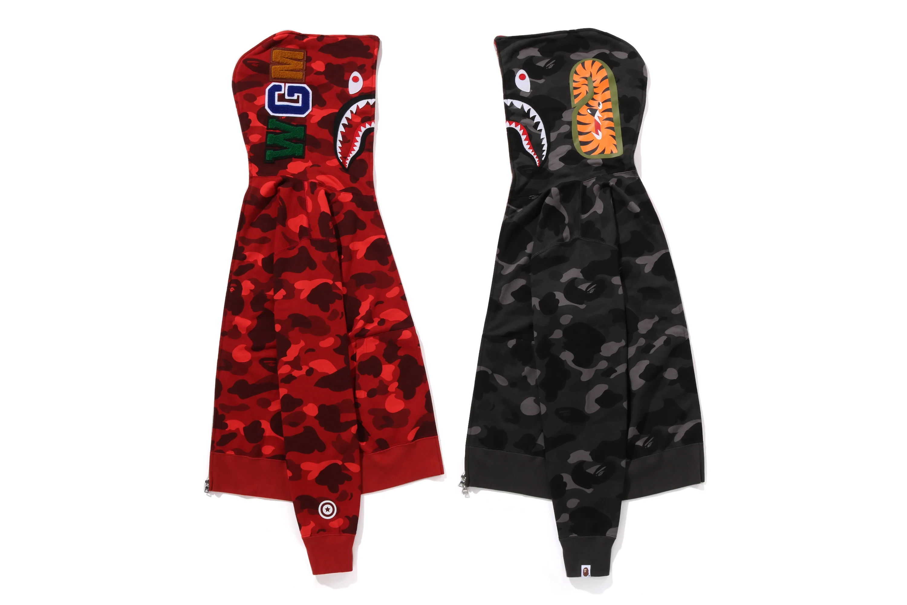 COLOR CAMO SEPARATE SHARK FULL ZIP HOODIE MENS - Image 15