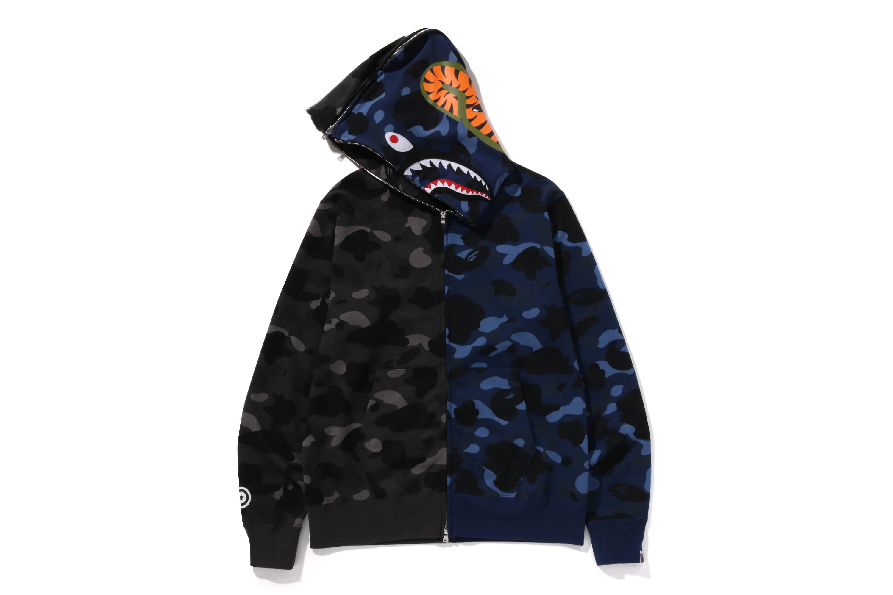 COLOR CAMO SEPARATE SHARK FULL ZIP HOODIE MENS - Image 3