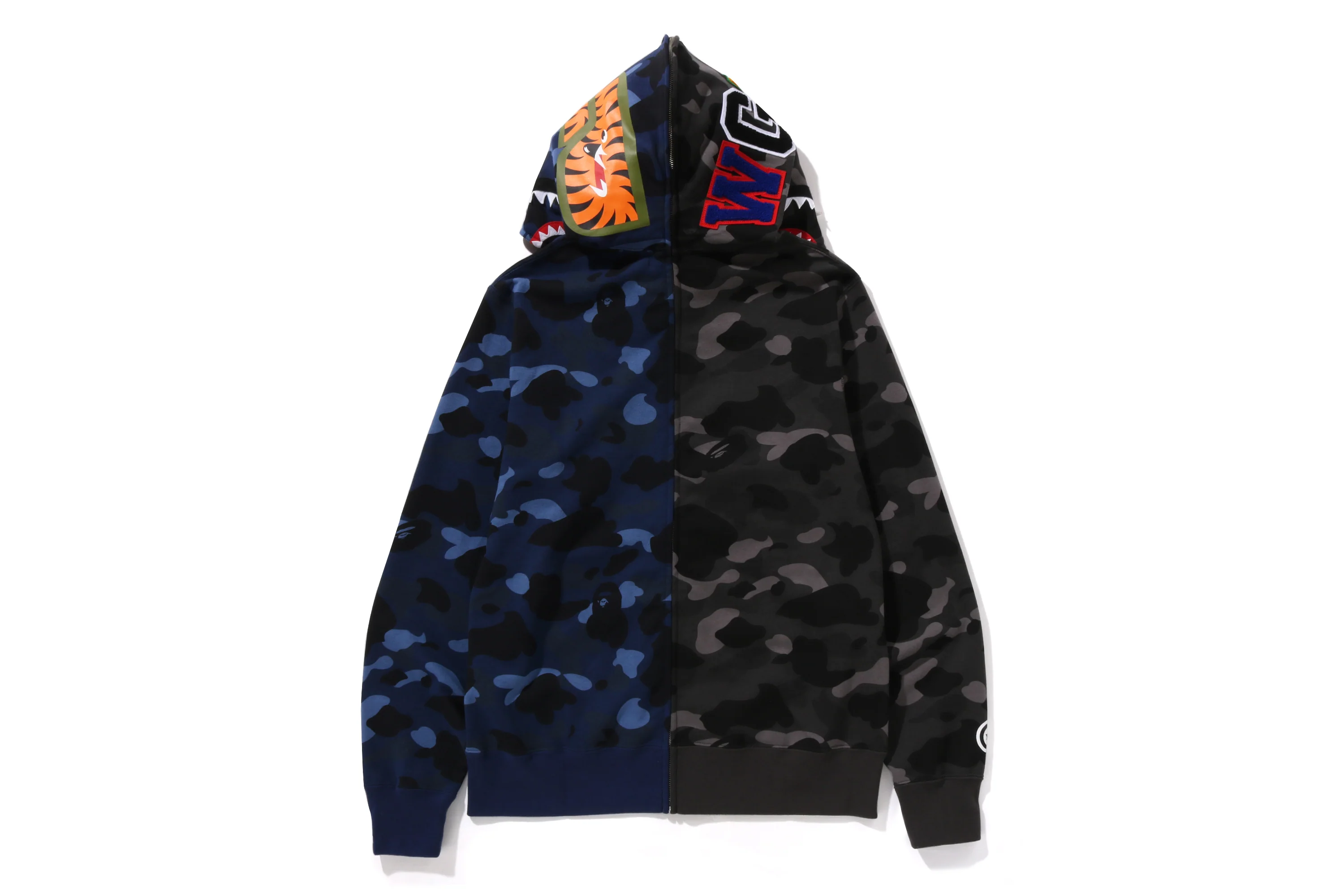 COLOR CAMO SEPARATE SHARK FULL ZIP HOODIE MENS - Image 4