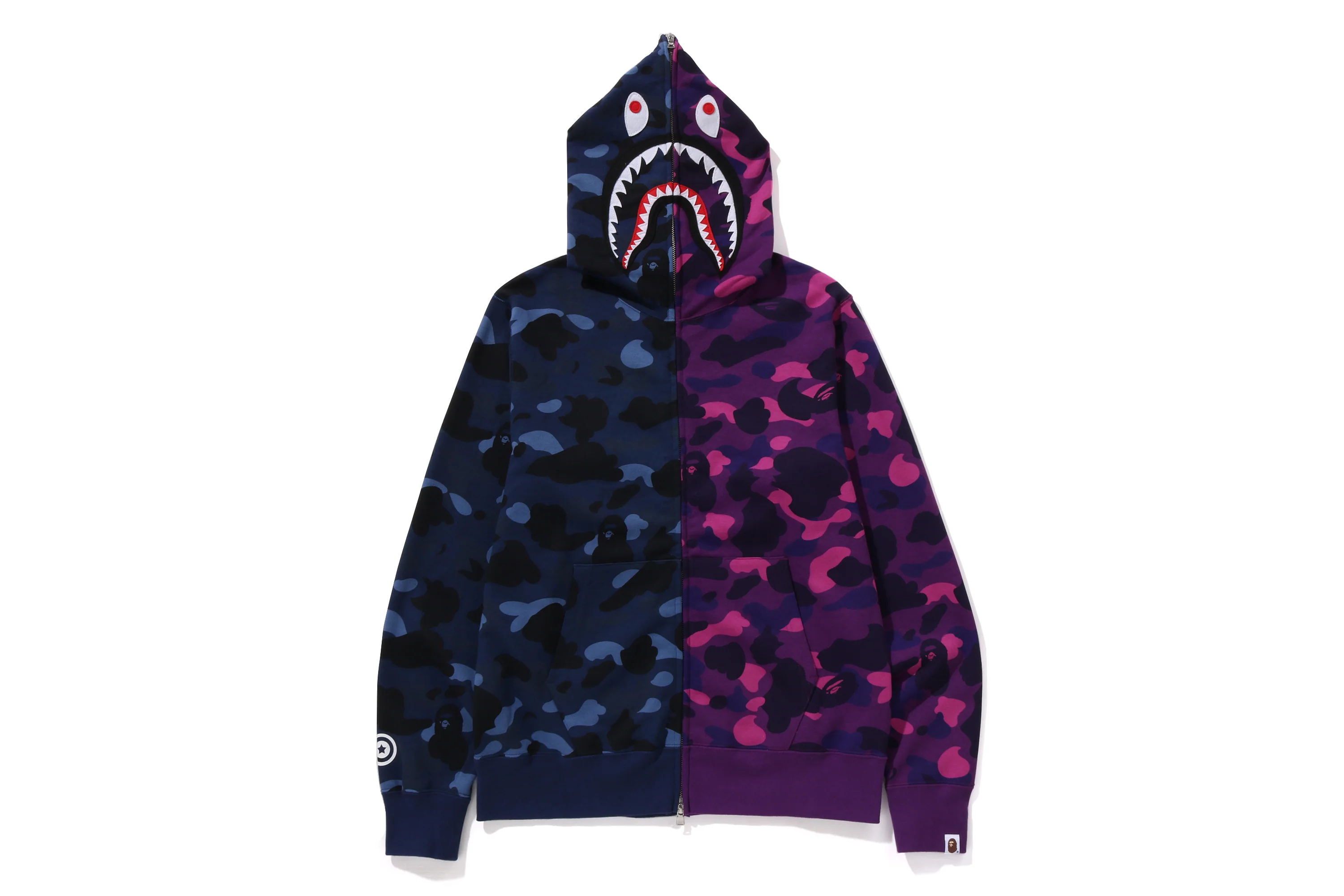 COLOR CAMO SEPARATE SHARK FULL ZIP HOODIE MENS - Image 6