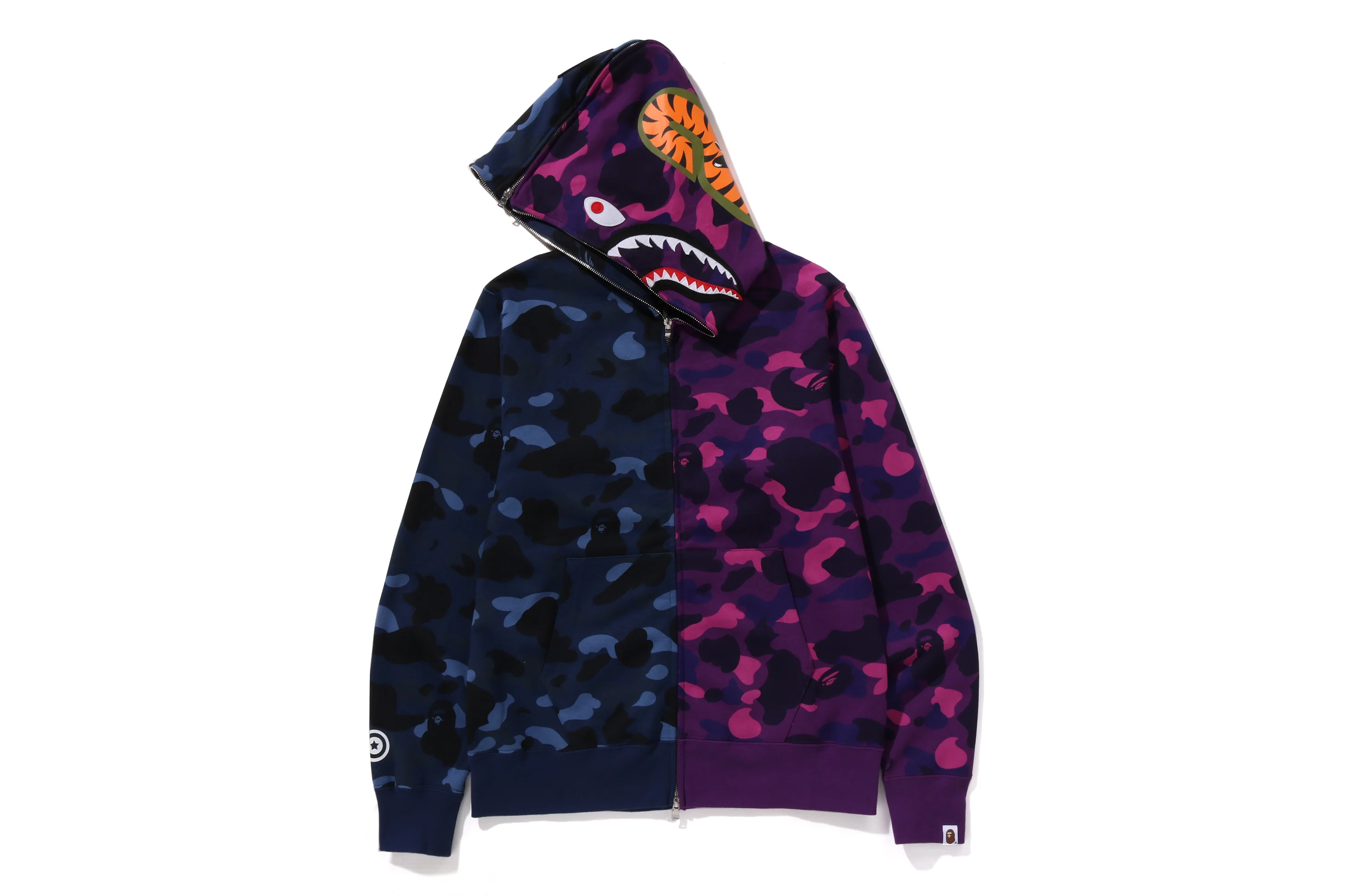 COLOR CAMO SEPARATE SHARK FULL ZIP HOODIE MENS - Image 8