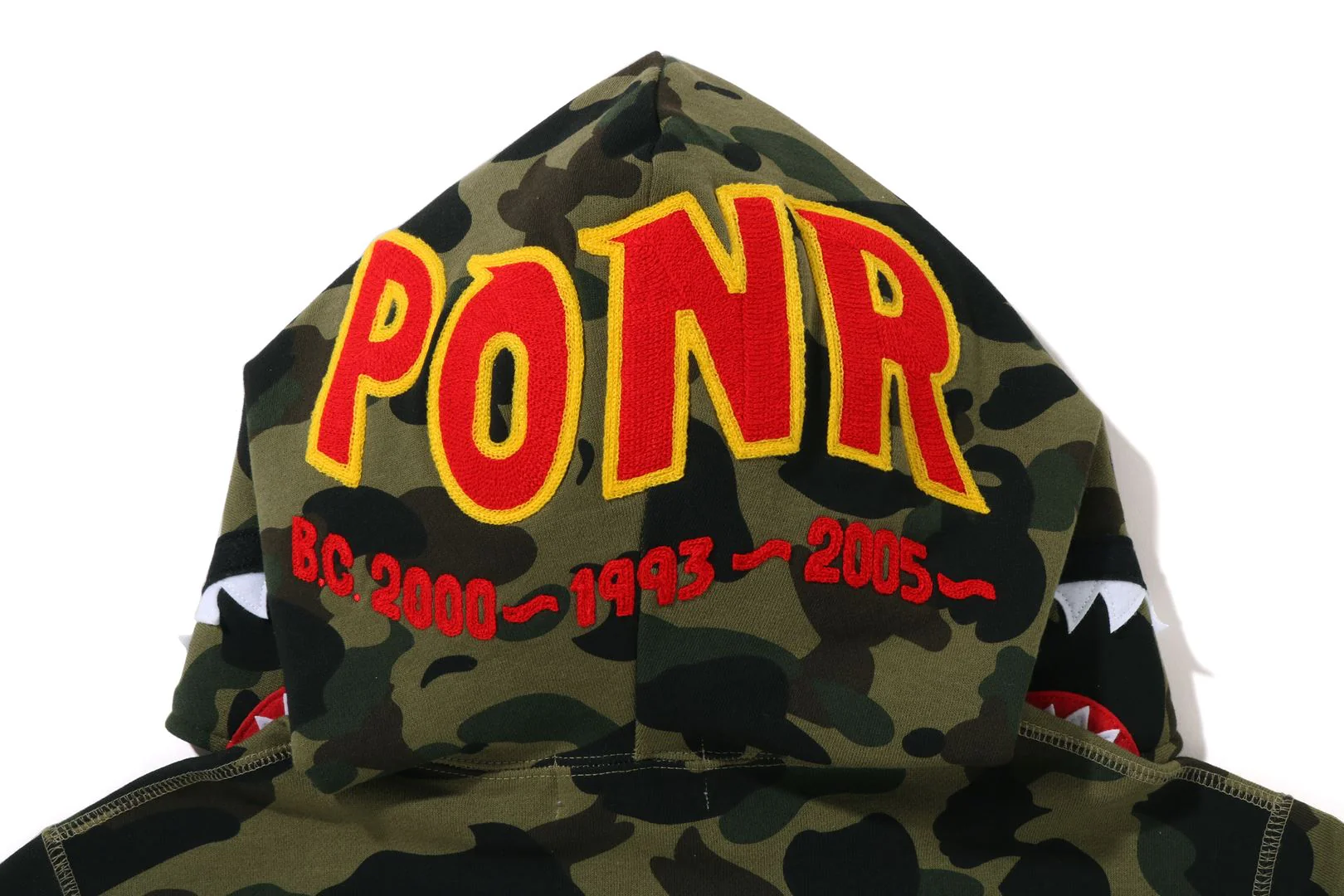 1ST CAMO 2ND SHARK FULL ZIP HOODIE MENS - Image 3