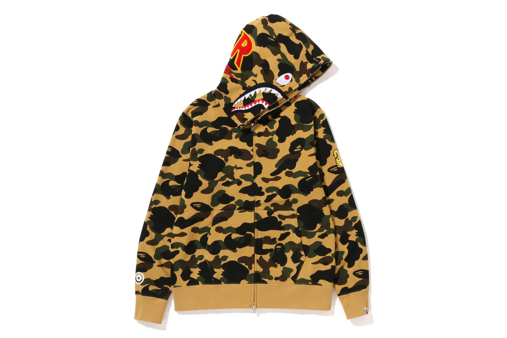 1ST CAMO 2ND SHARK FULL ZIP HOODIE MENS - Image 5