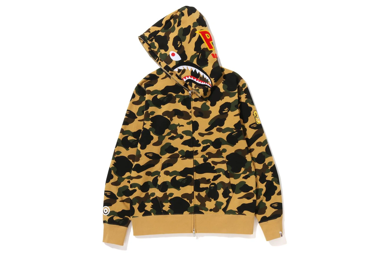1ST CAMO 2ND SHARK FULL ZIP HOODIE MENS - Image 6