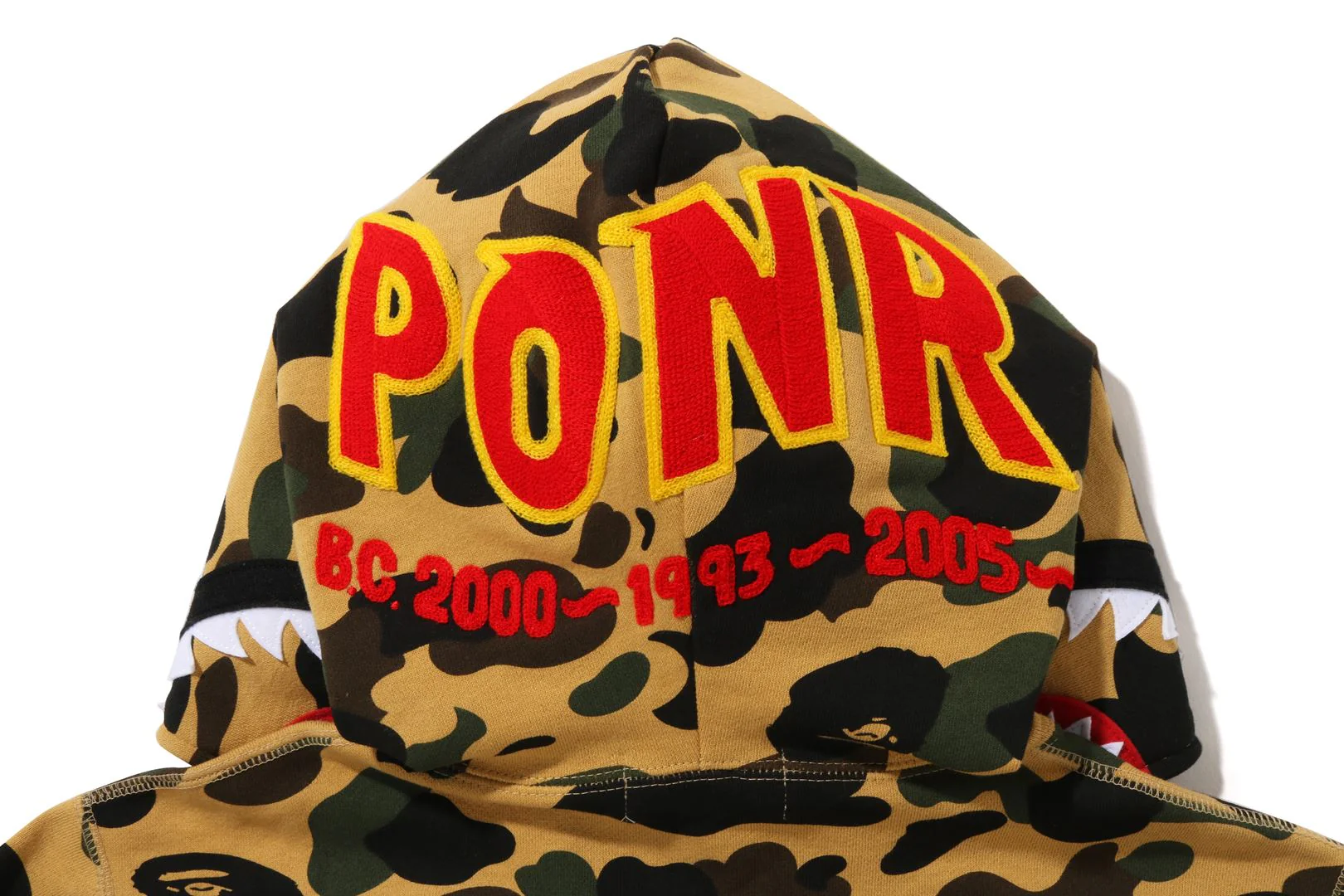 1ST CAMO 2ND SHARK FULL ZIP HOODIE MENS - Image 7