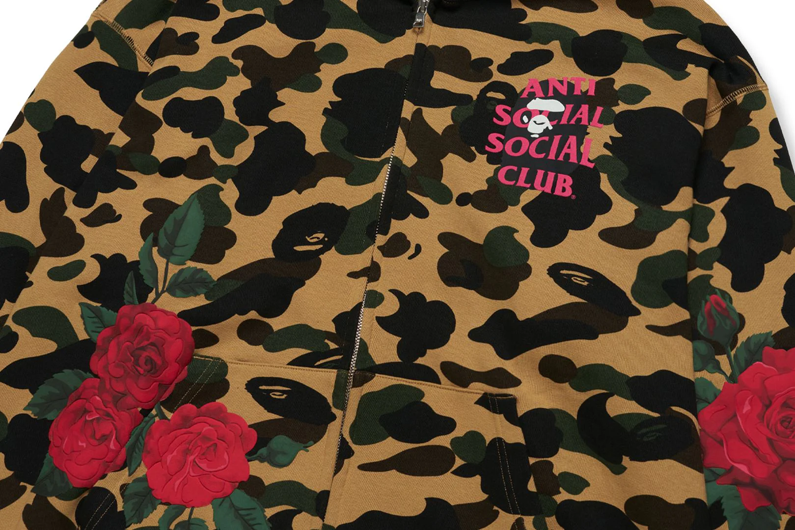 BAPE X ASSC FULL ZIP HOODIE MENS - Image 11