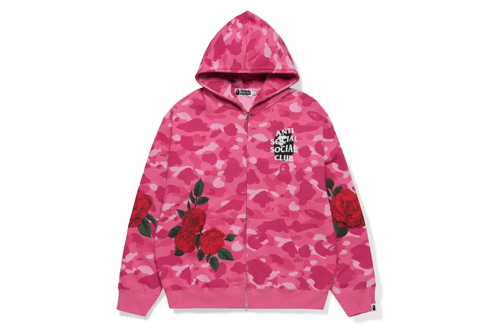 BAPE X ASSC FULL ZIP HOODIE MENS - Image 5