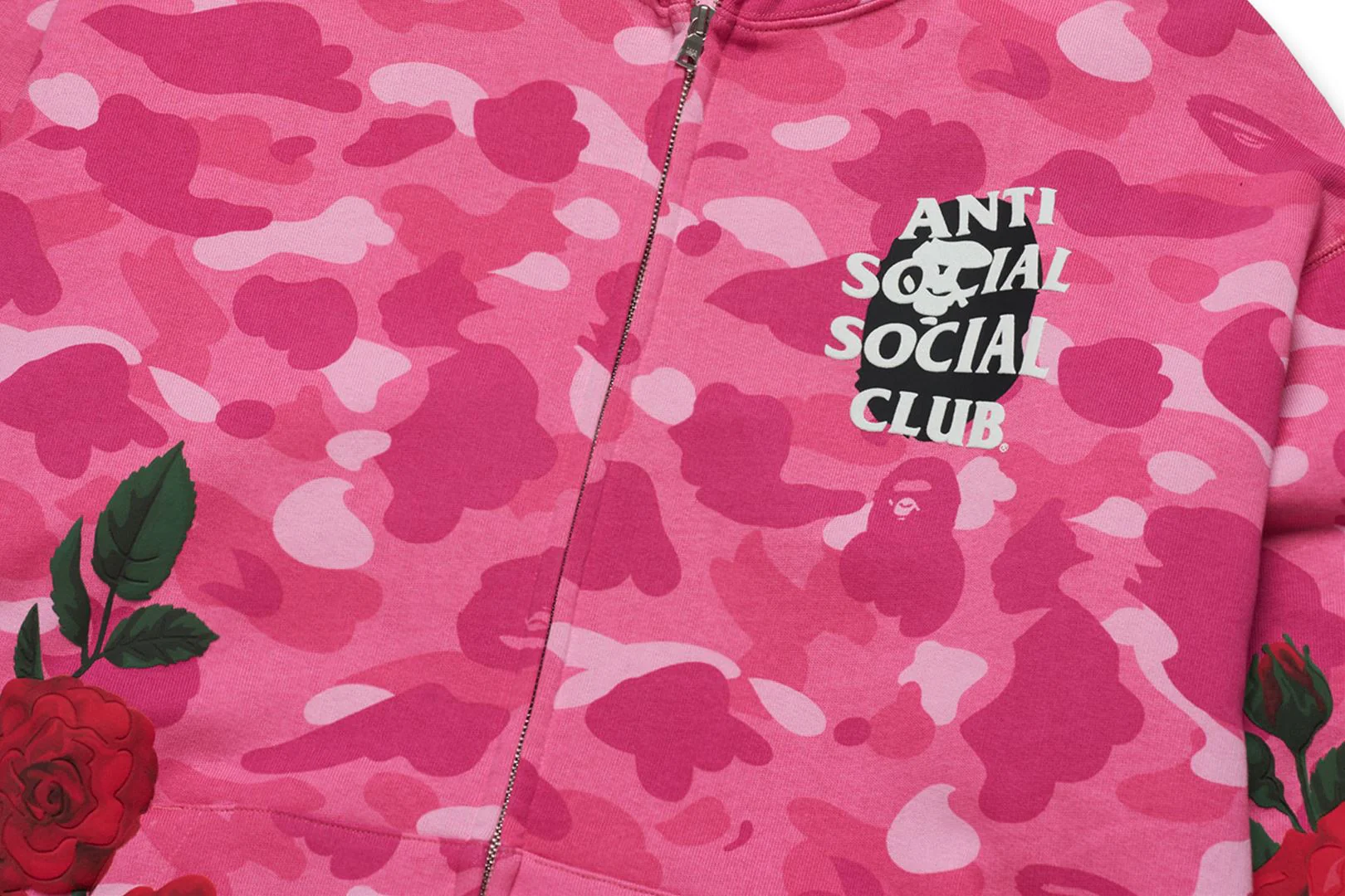 BAPE X ASSC FULL ZIP HOODIE MENS - Image 7
