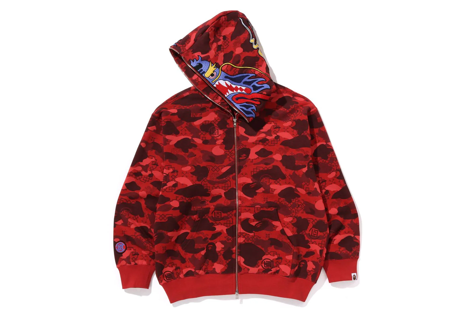 BAPE X CLOT CAMO SHARK RELAXED FIT FULL ZIP HOODIE MENS - Image 10