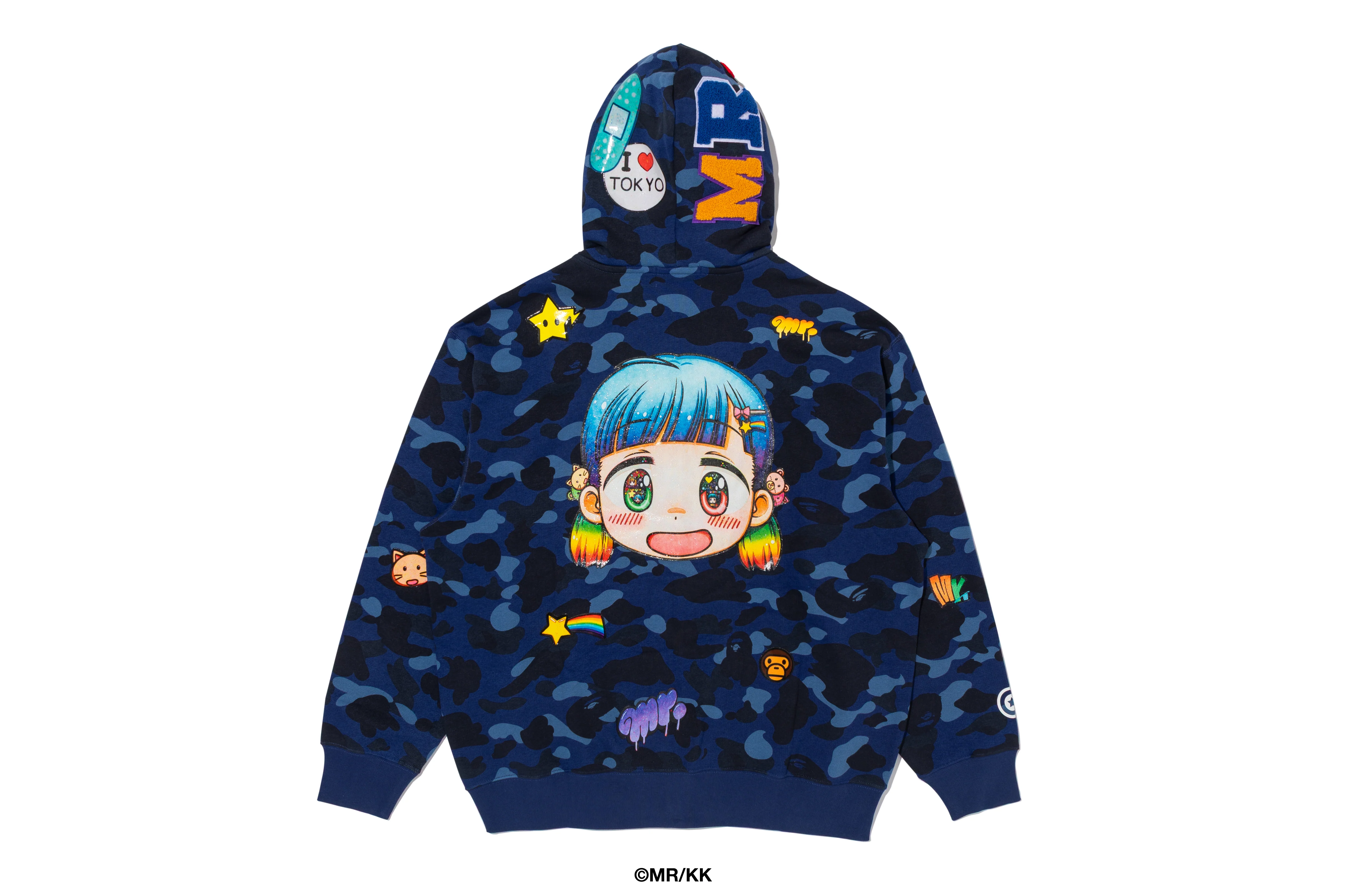 BAPE X MR. COLOR CAMO RELAXED FIT FULL ZIP HOODIE - Image 4