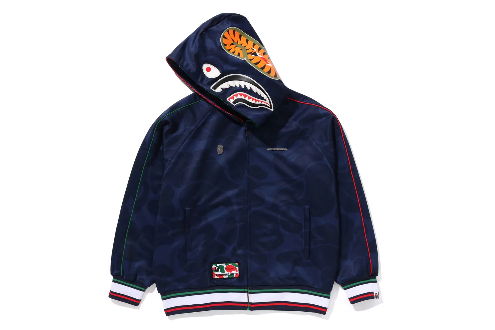 BAPE X PAGANI SOLID CAMO RELAXED FIT SHARK FULL ZIP HOODIE - Image 10