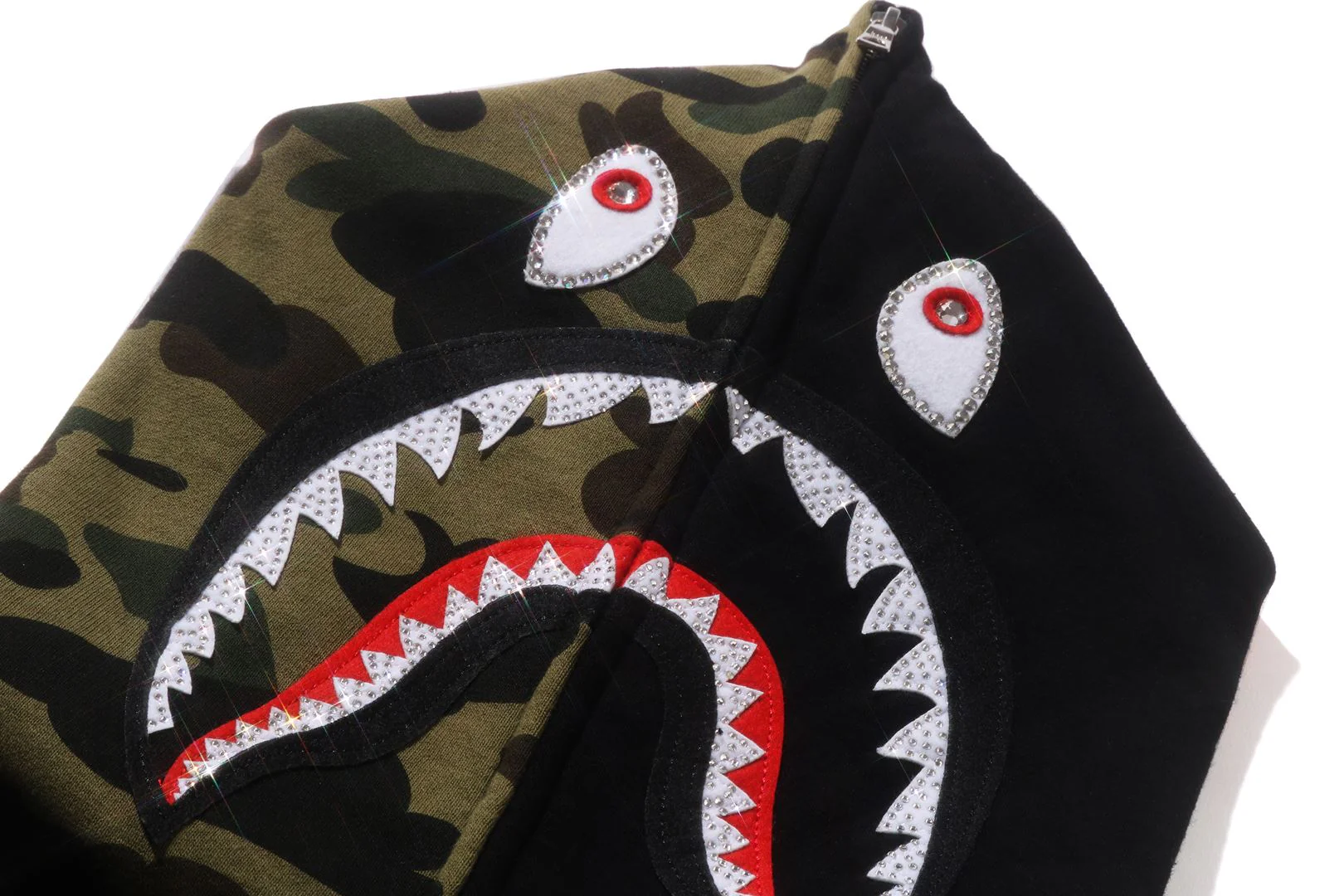 1ST CAMO SHARK FULL ZIP HOODIE MENS - Image 5