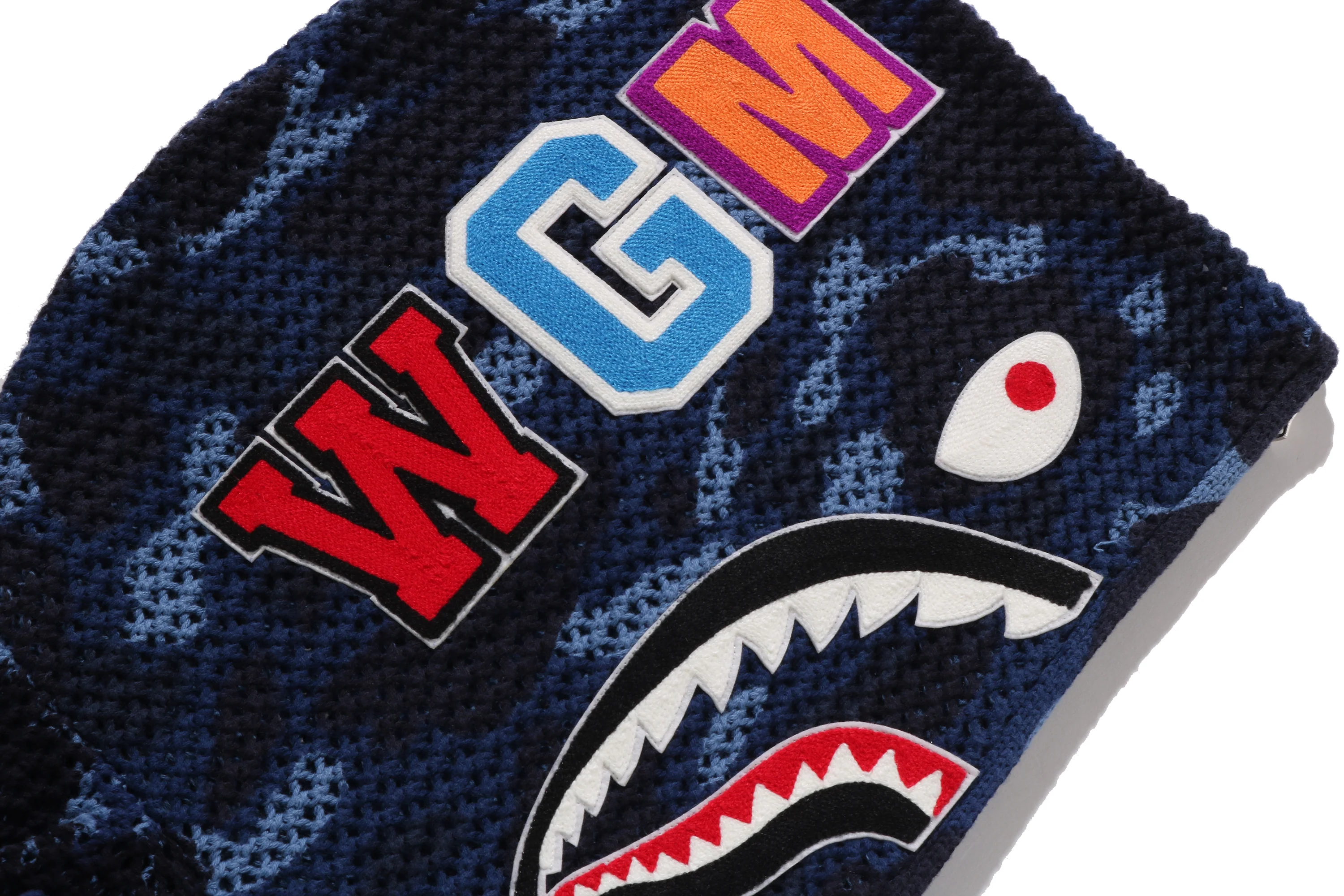 COLOR CAMO CROCHET RELAXED FIT SHARK FULL ZIP HOODIE - Image 10