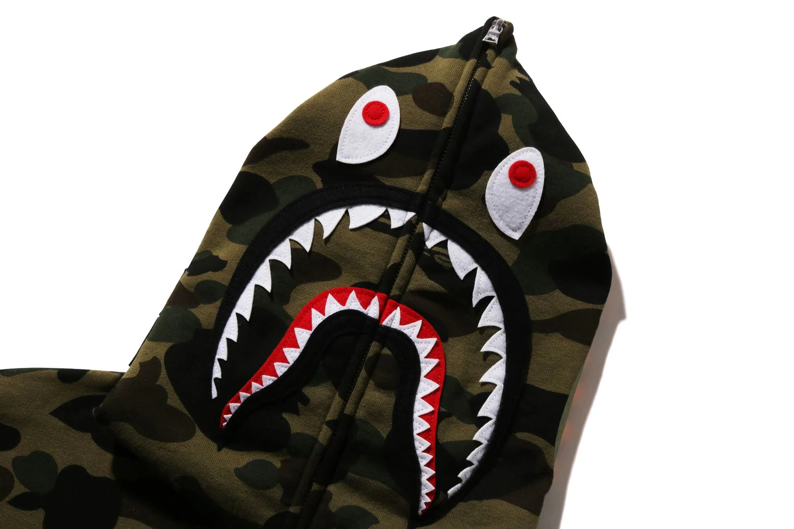 1ST CAMO SHARK FULL ZIP HOODIE LADIES - Image 4
